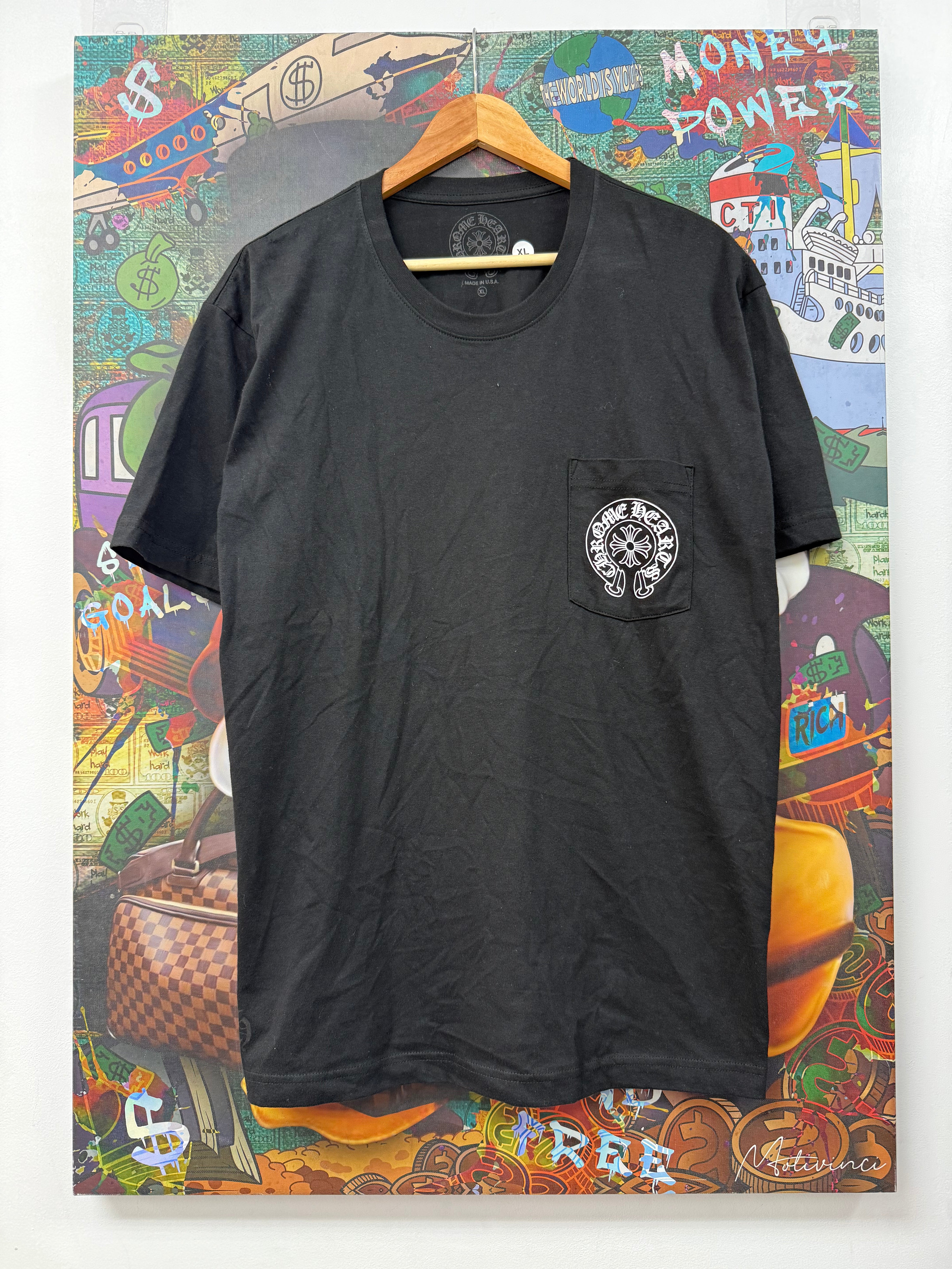 Chrome  Hearts Black Miami Horseshoe Tee