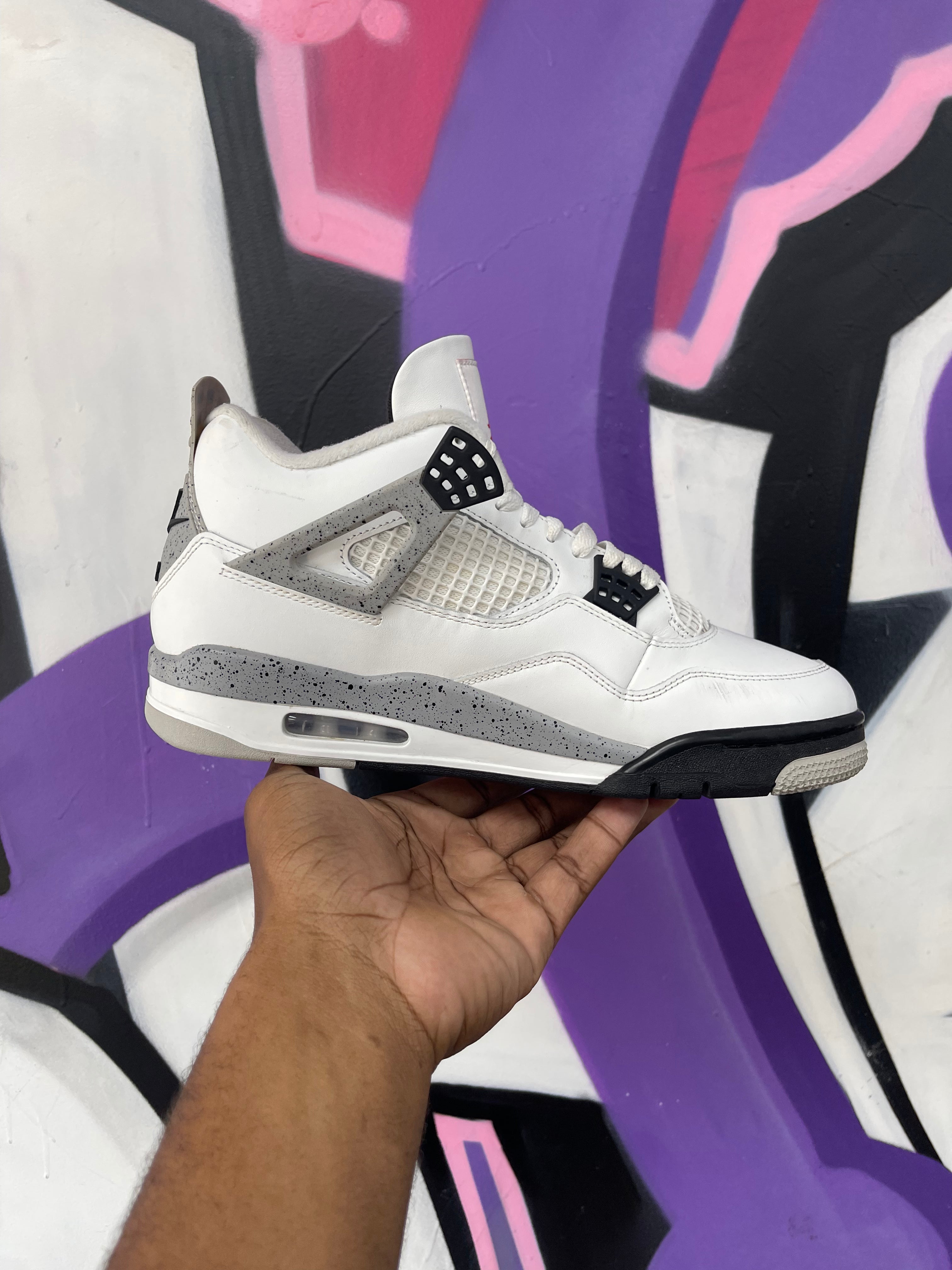 Jordan 4 White Cement Sneakers