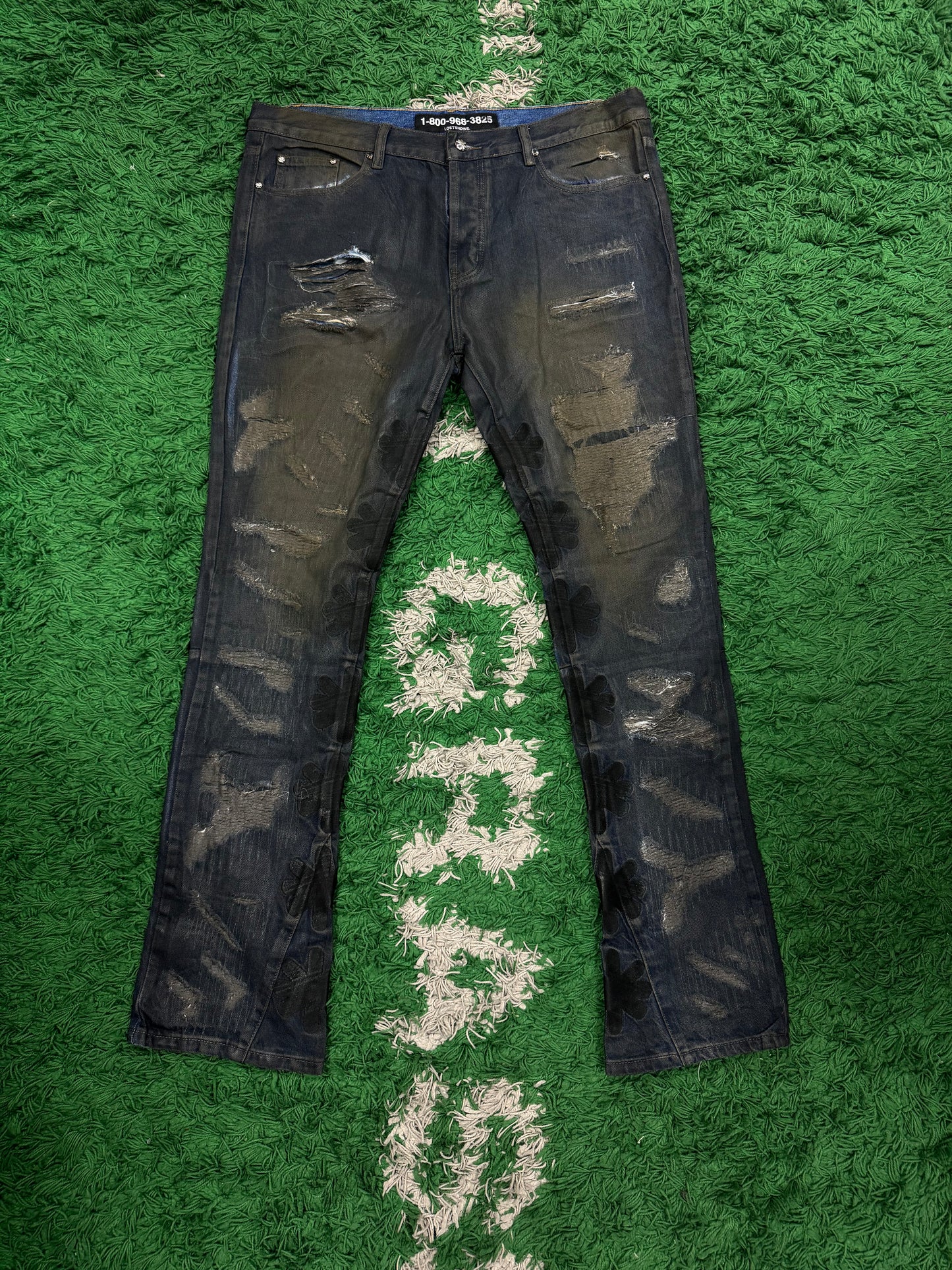 LOSTSHDWS Jeans Navy Wax Used 38 N/A