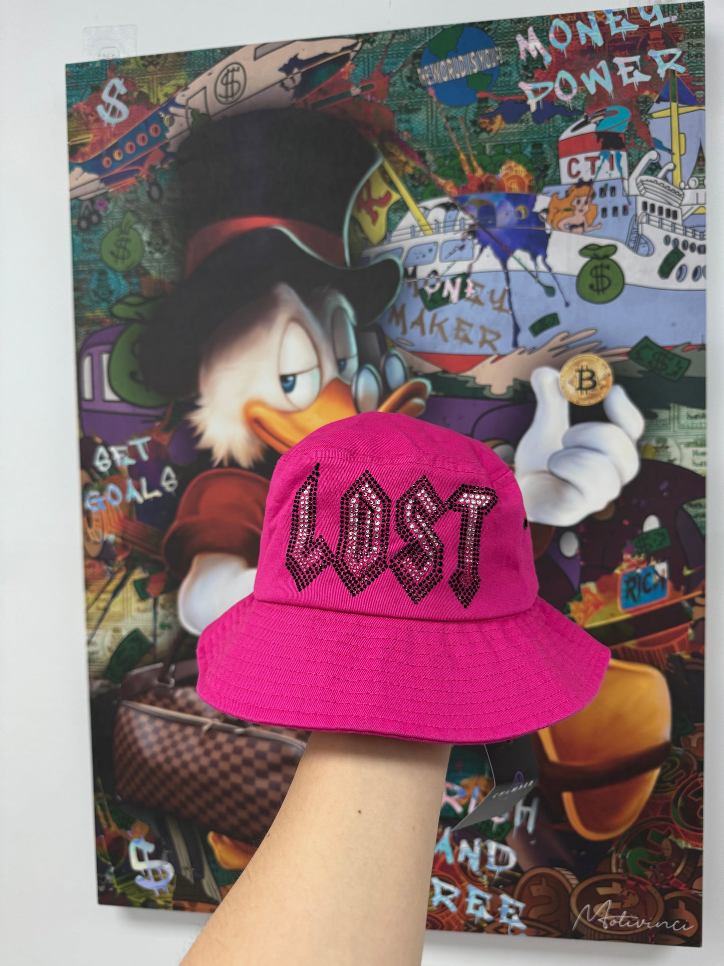 LOST Intricacy Bucket Hat Pink Used Small N/A