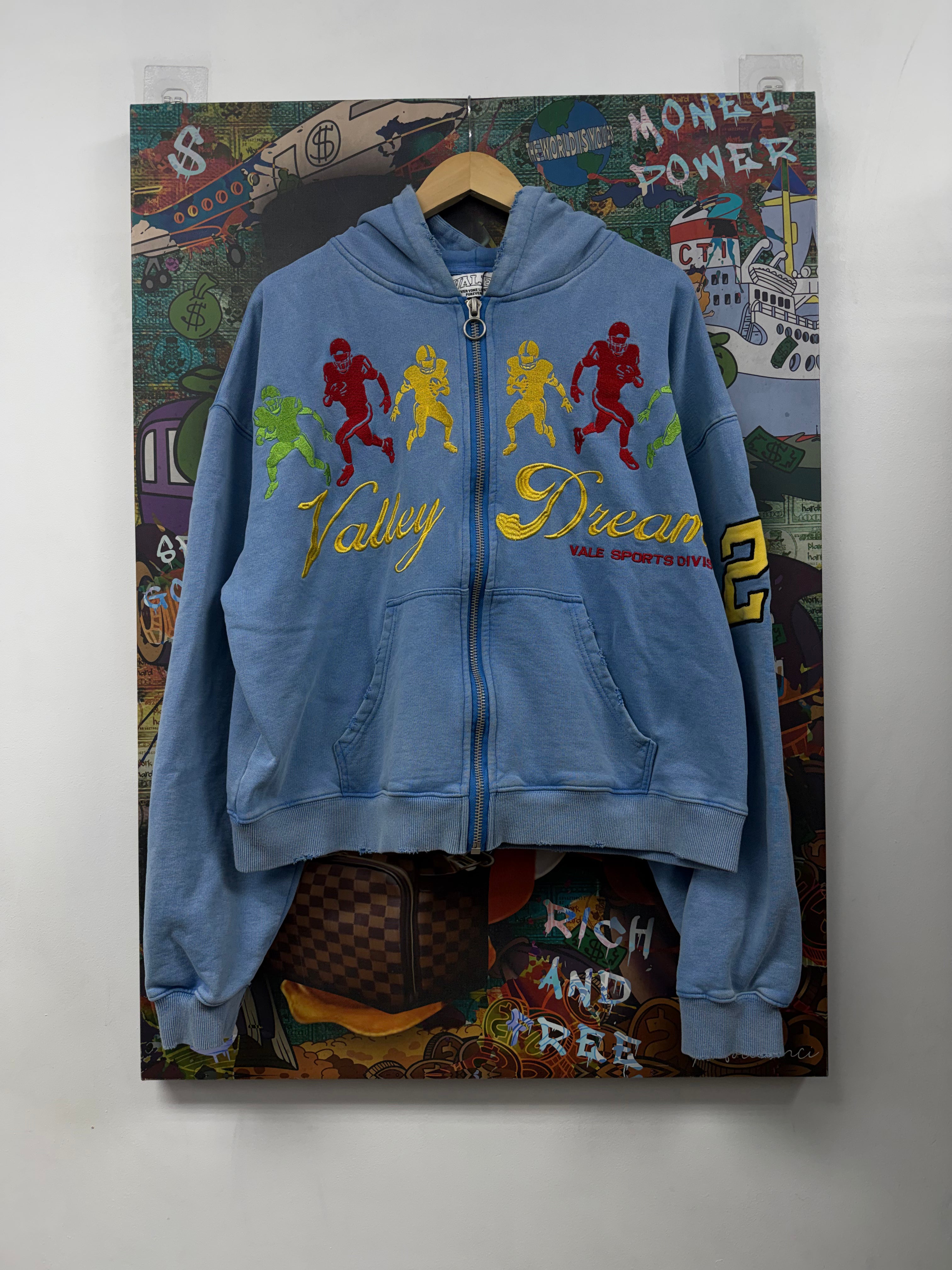 Vale Baby Blue Zip Up