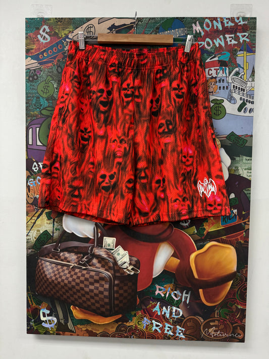 Warren Lotas Orange Tie Dye Mesh Shorts New Large With Tags
