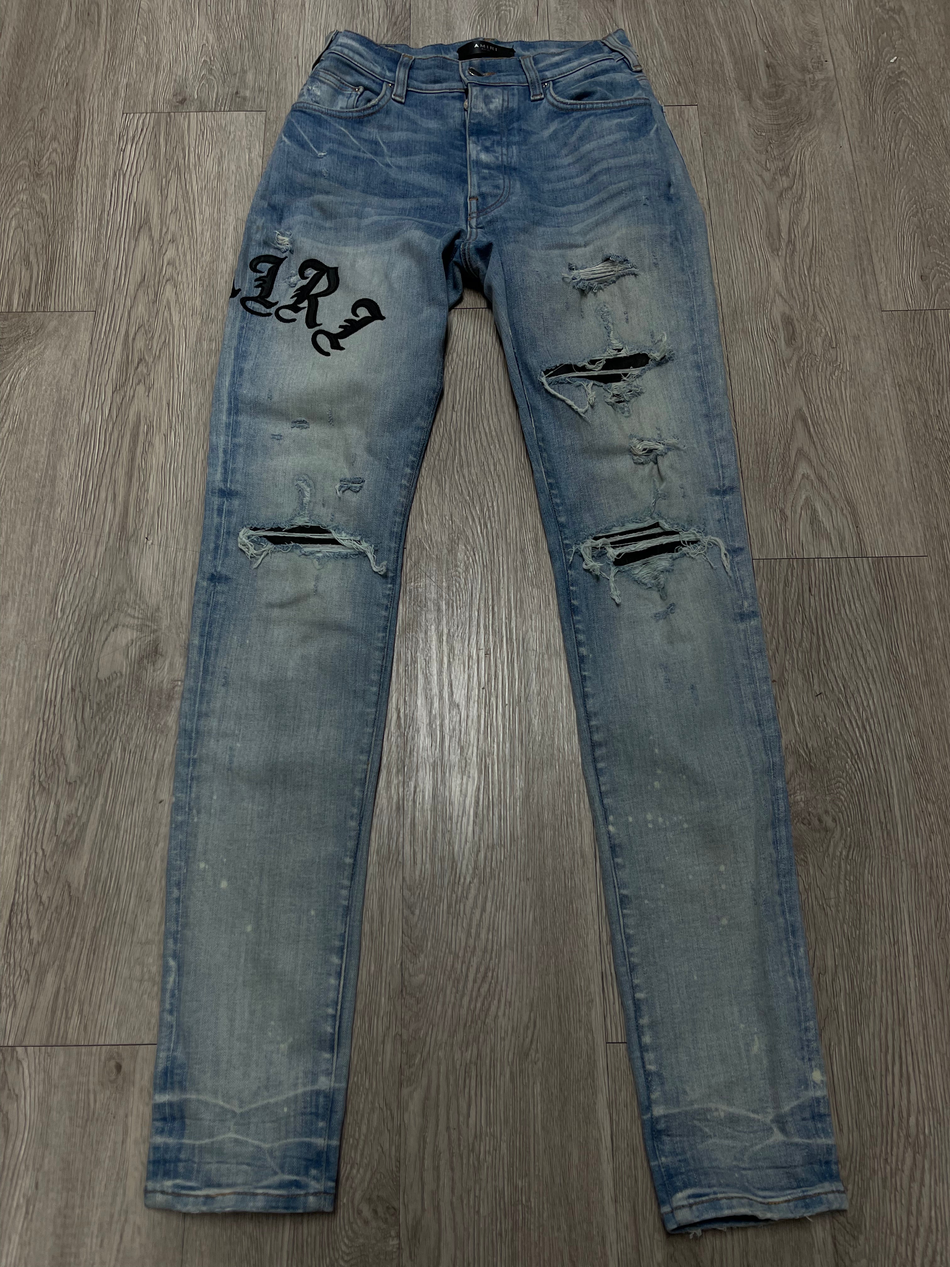 Amiri Light Wash Old English (Tailored 29) Jeans