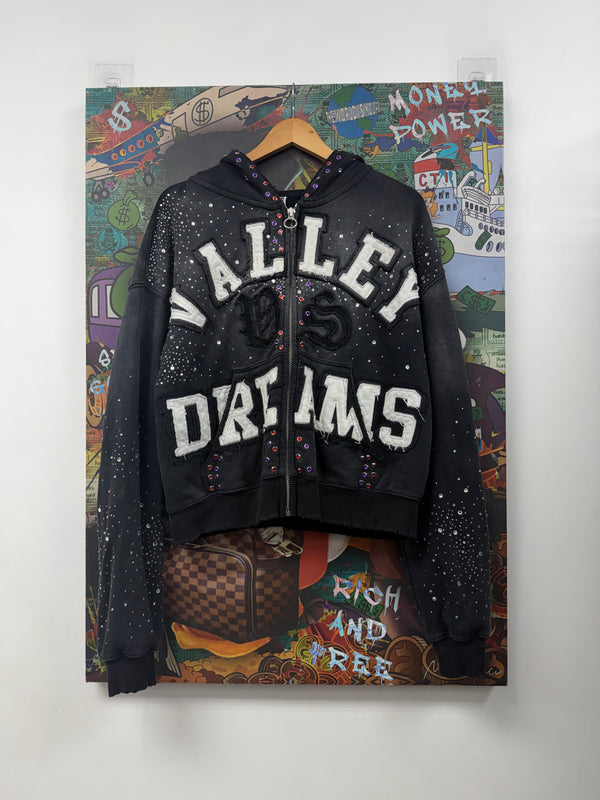 Vale Black Classico Zip Up Hoodie