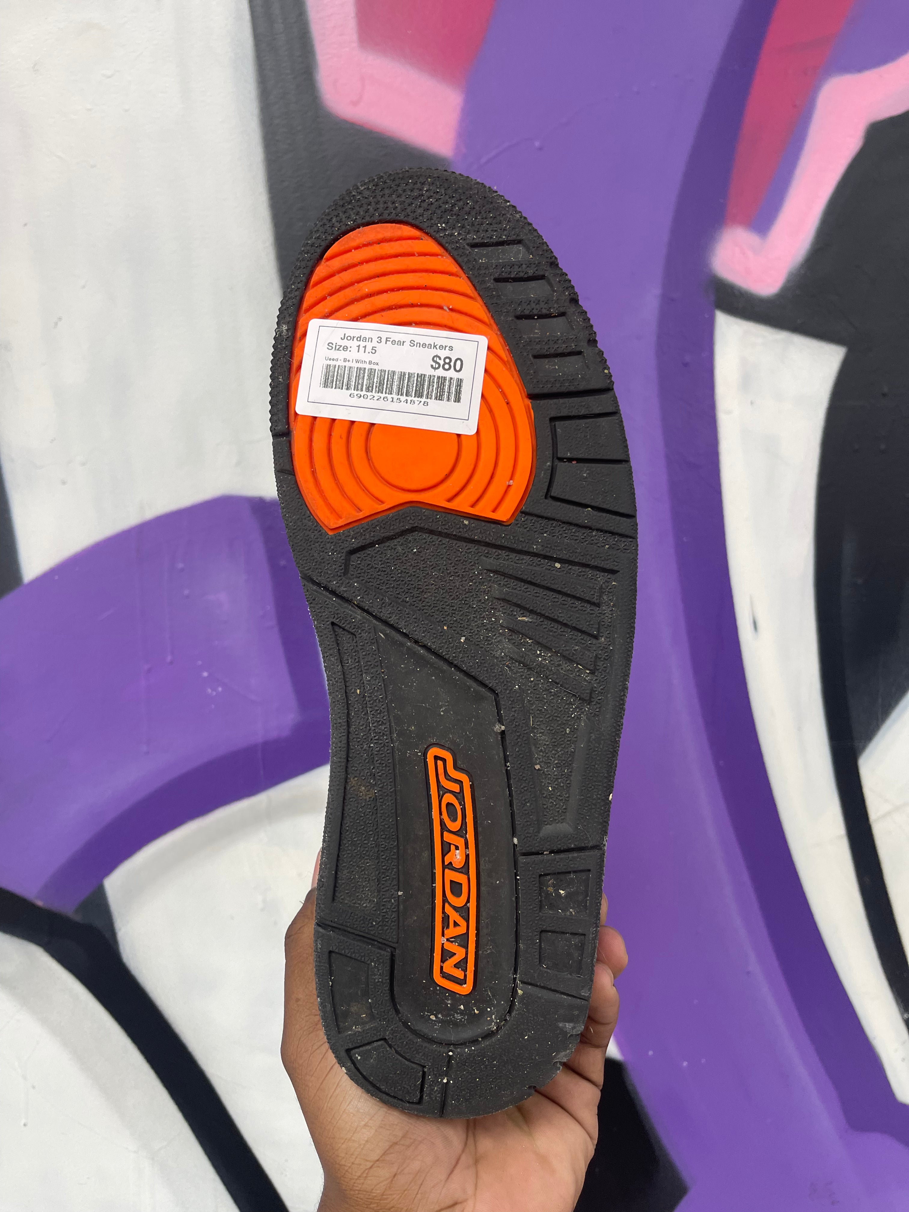 Jordan 3 Fear Sneakers