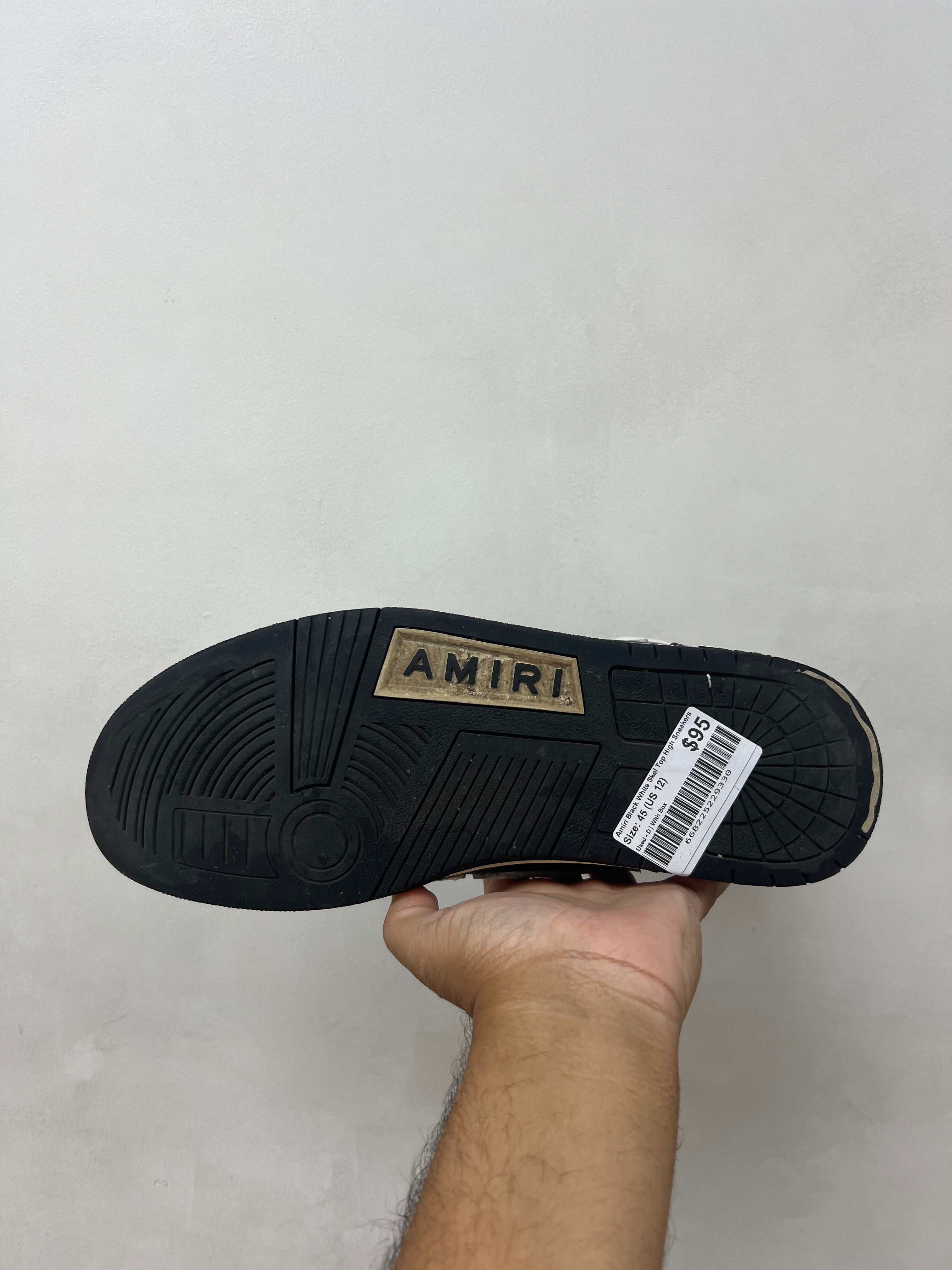 Amiri Black White Skel Top High Sneakers