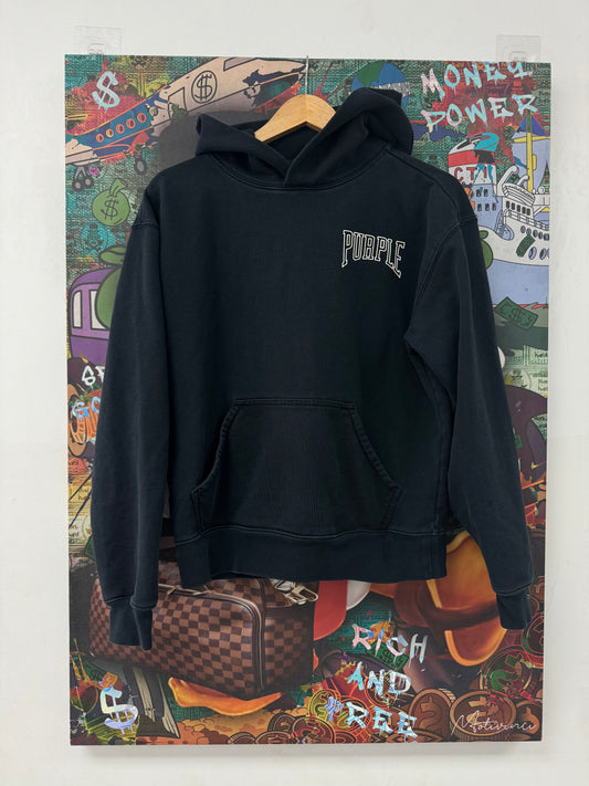 Purple Brand Hoodie Black White Used XS N/A
