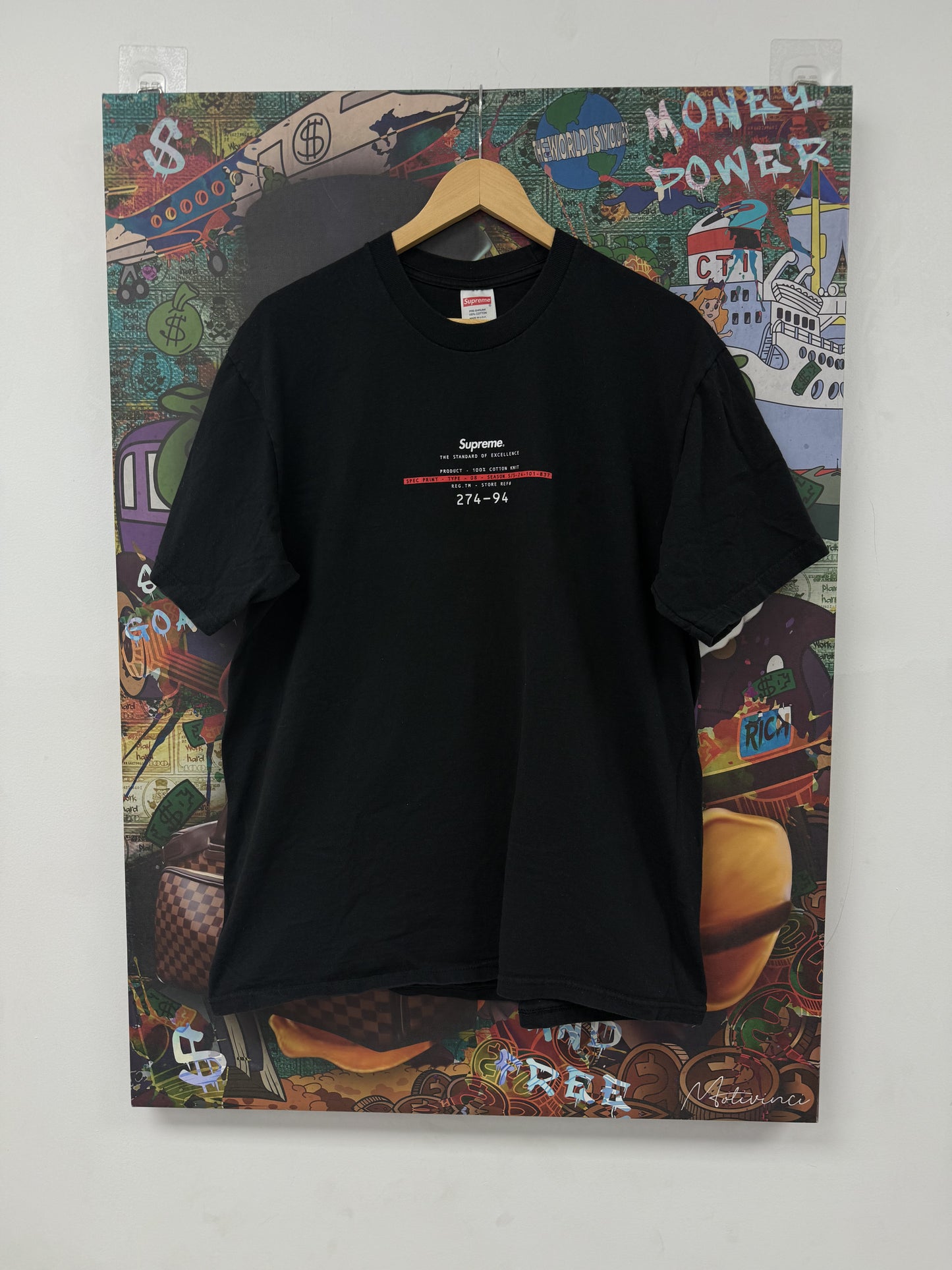 Supreme Standard Of Excellence Tee Black Red Used Large N/A