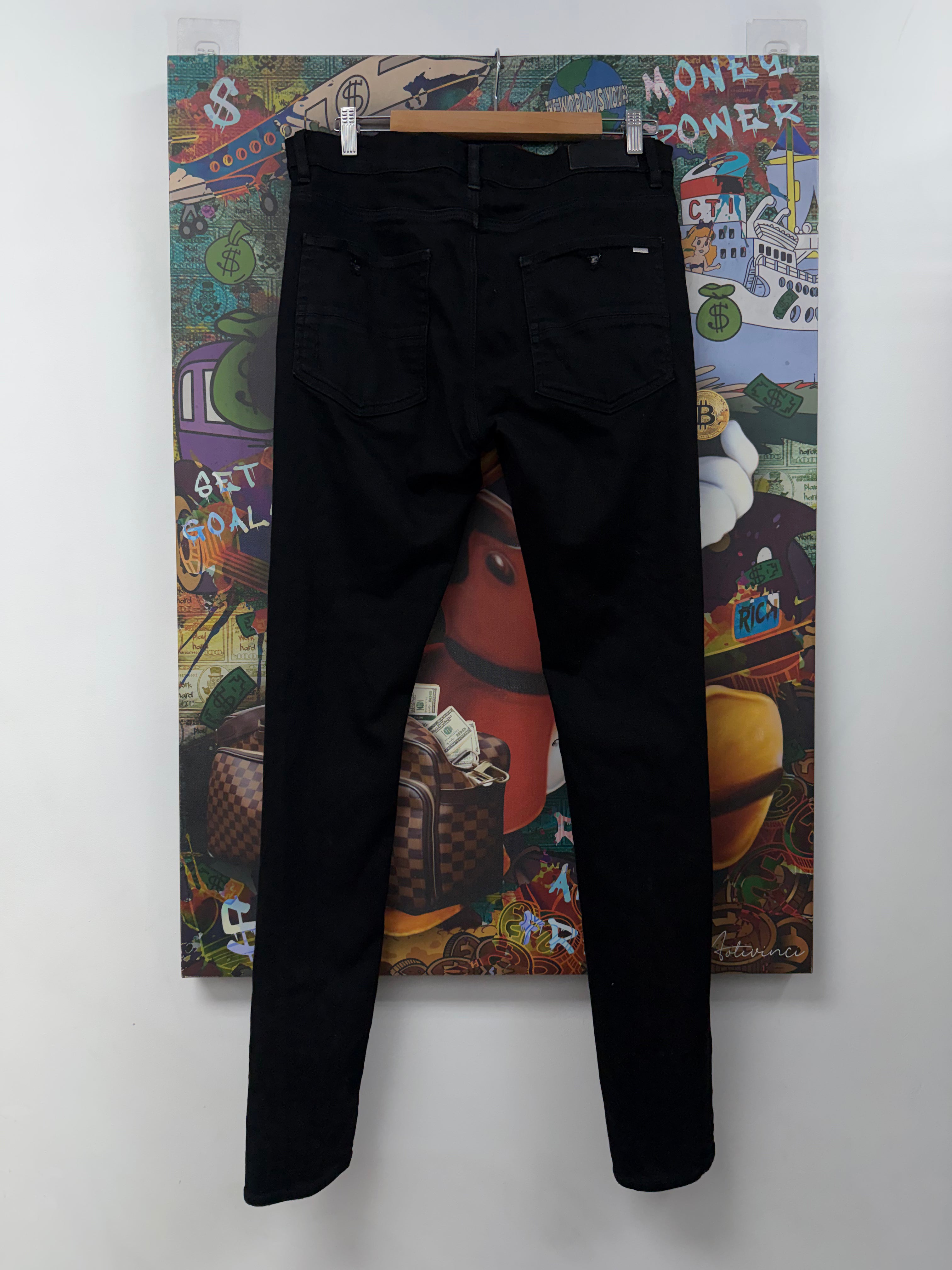 Amiri Black Paisley Thrasher Jeans