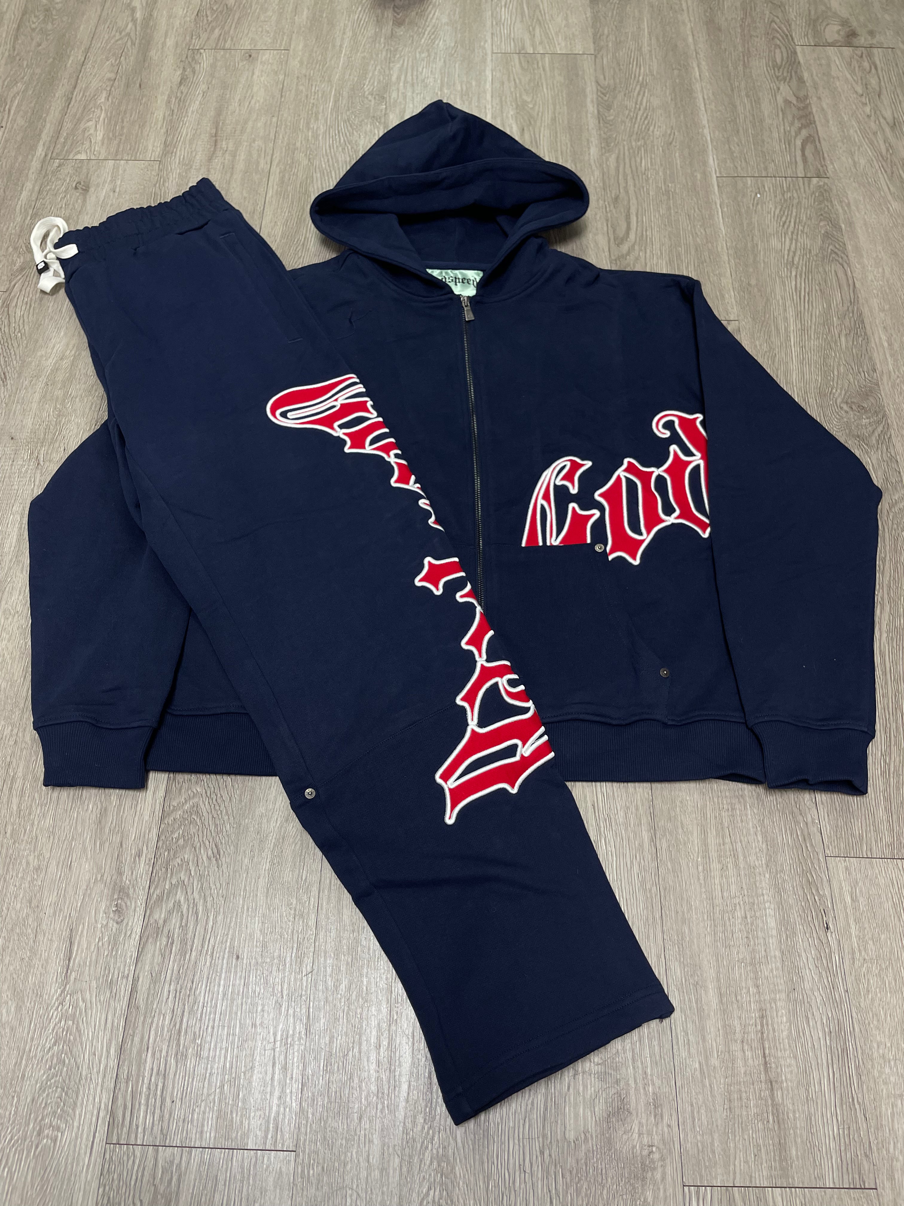 Godspeed Navy Red OG Logo Sweatsuit