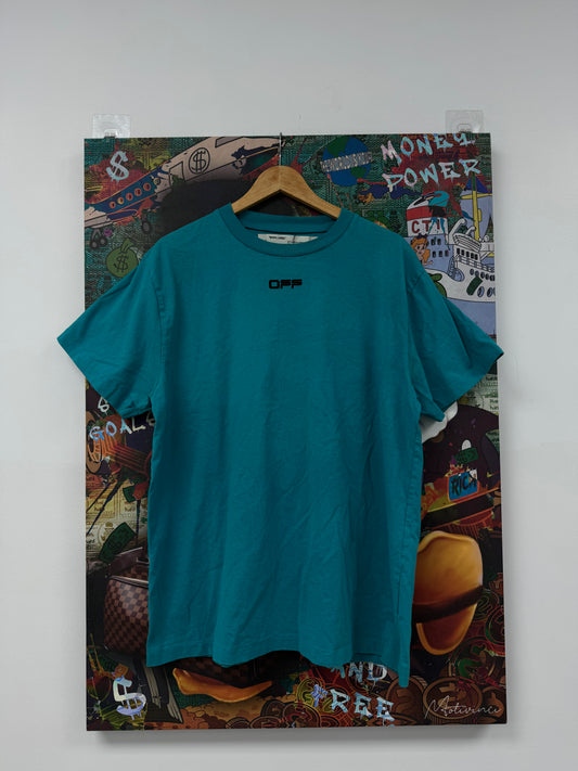 Off White Tee Teal Used XS N/A