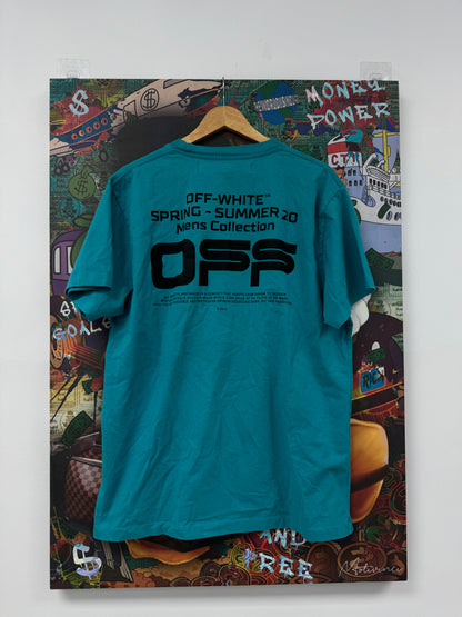 Off White Tee Teal Used XS