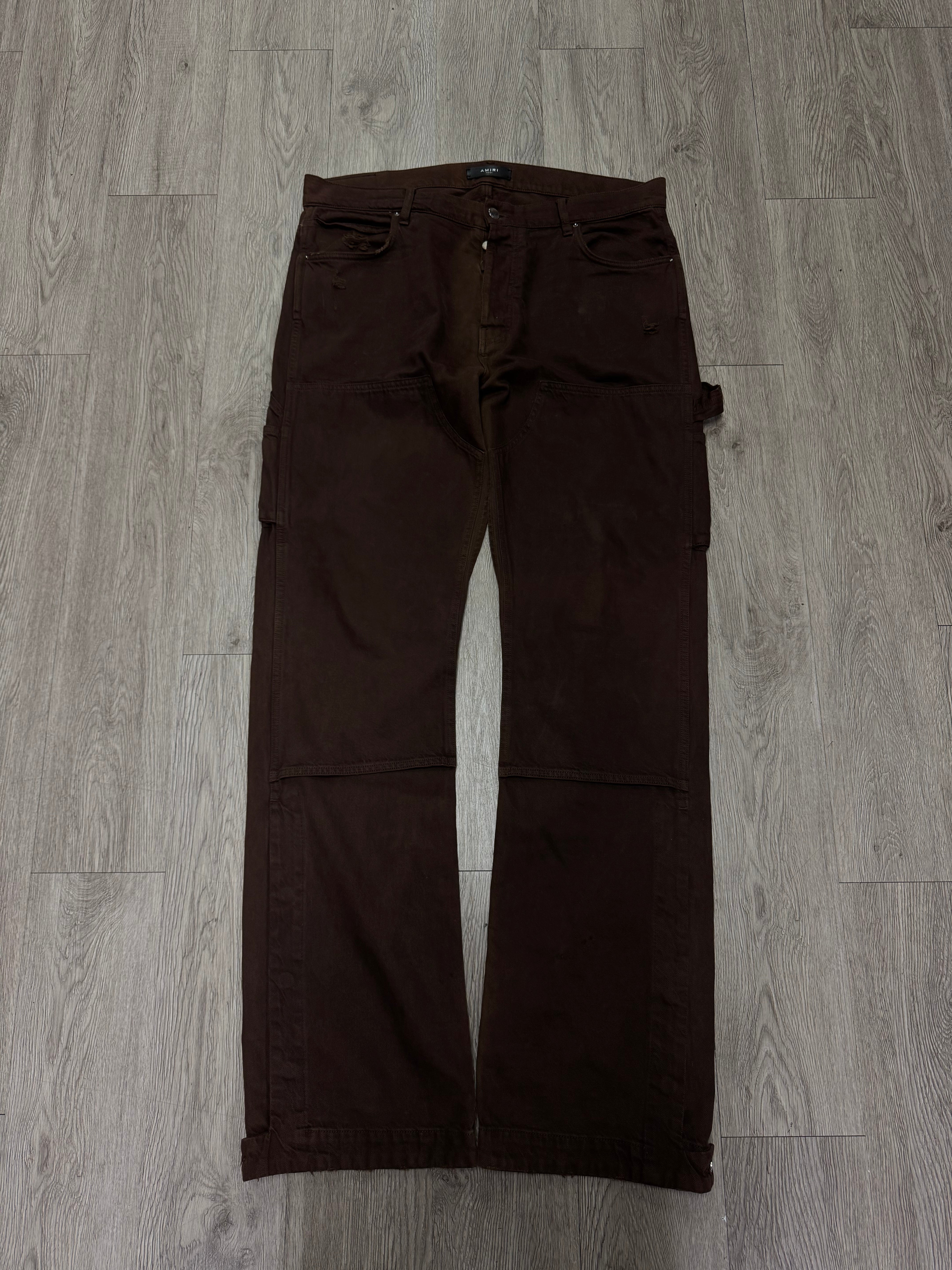 Amiri Dark Brown Double Knee Carpenter Pants