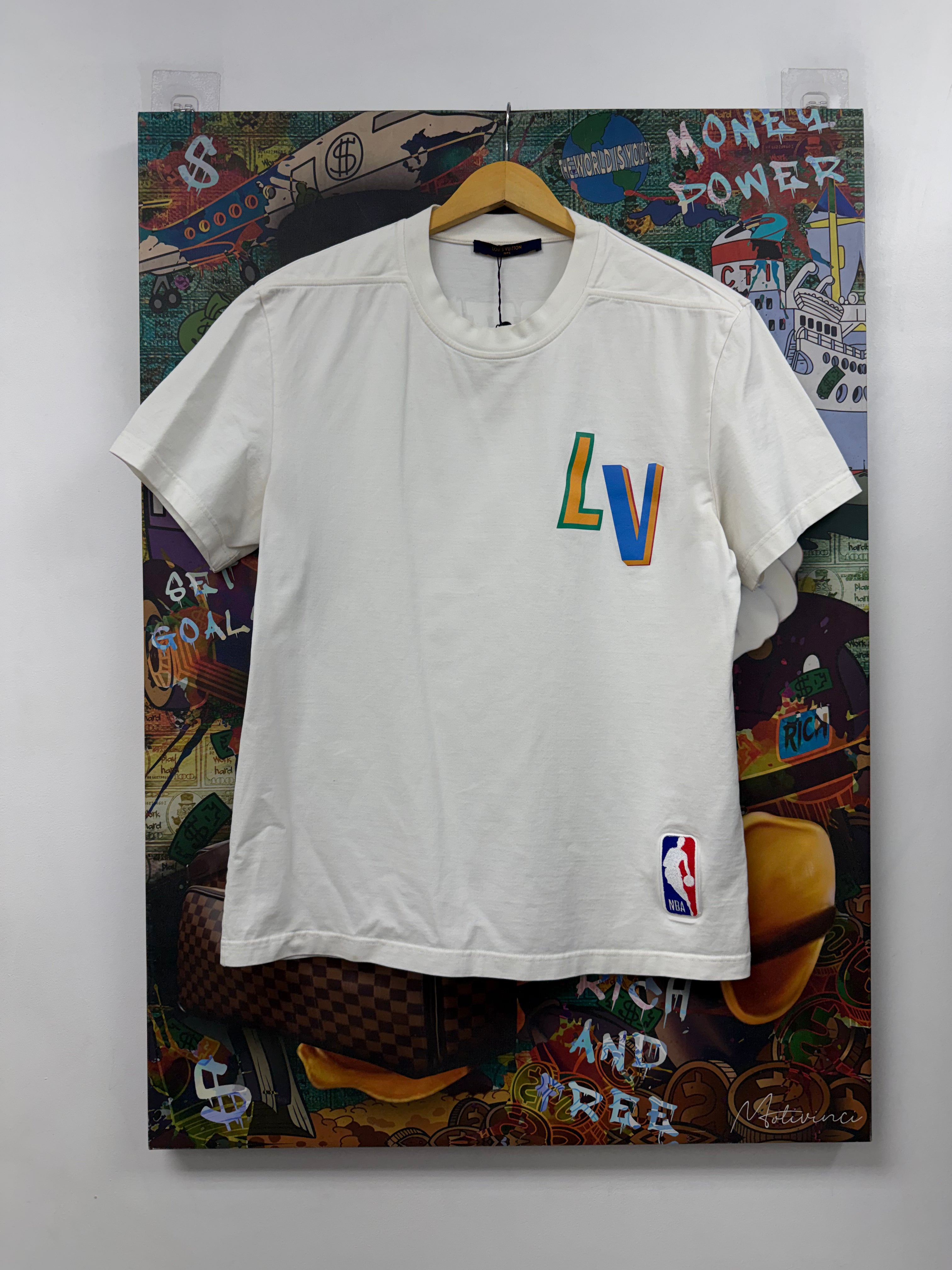 Louis Vuitton White Multi NBA Logo Tee