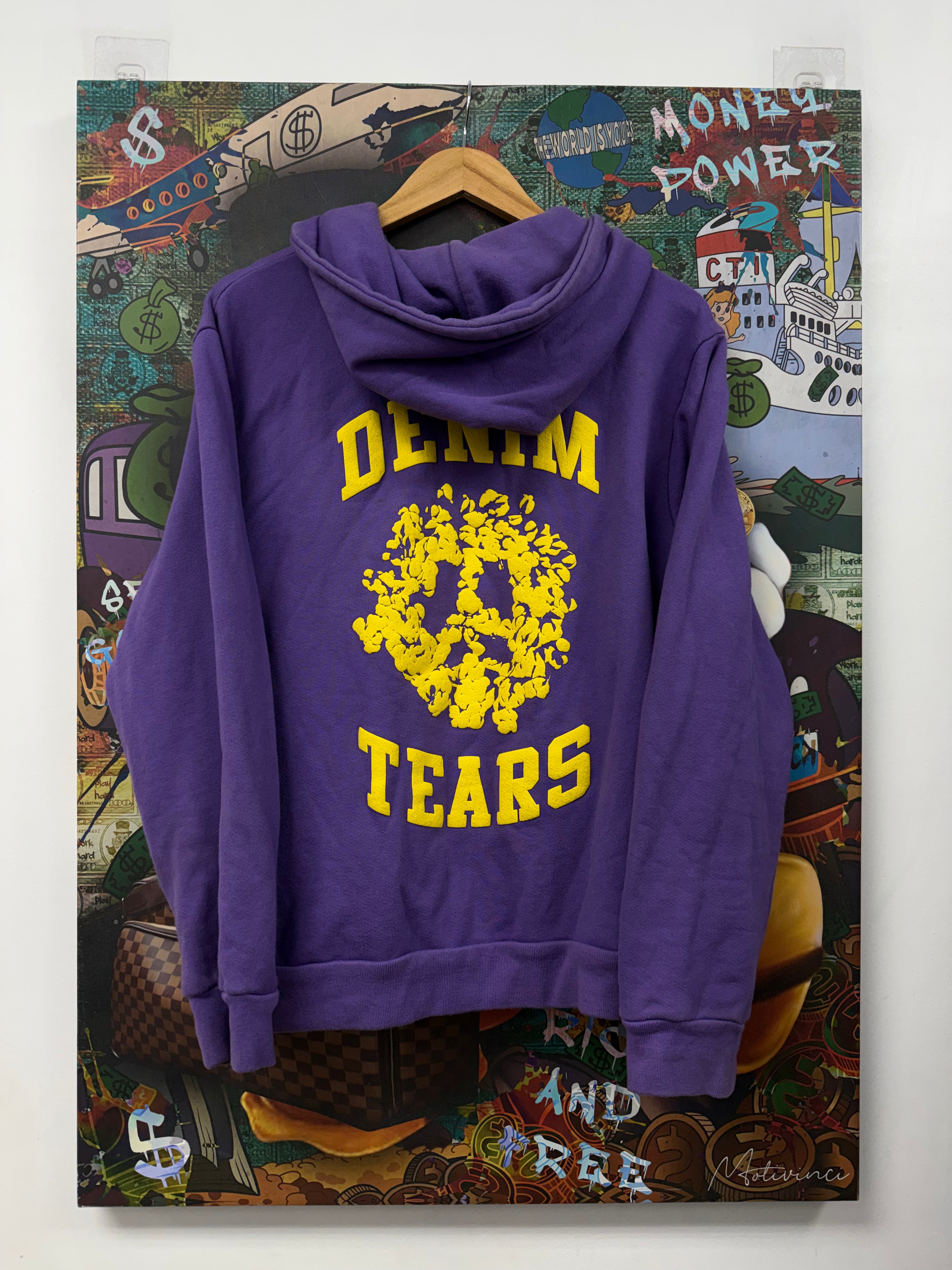 Denim Tears Purple Yellow Zip Up Hoodie