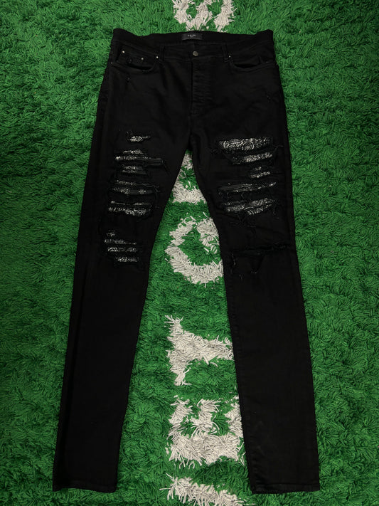 Amiri Paisley Thrasher Patch Black Used 38 N/A