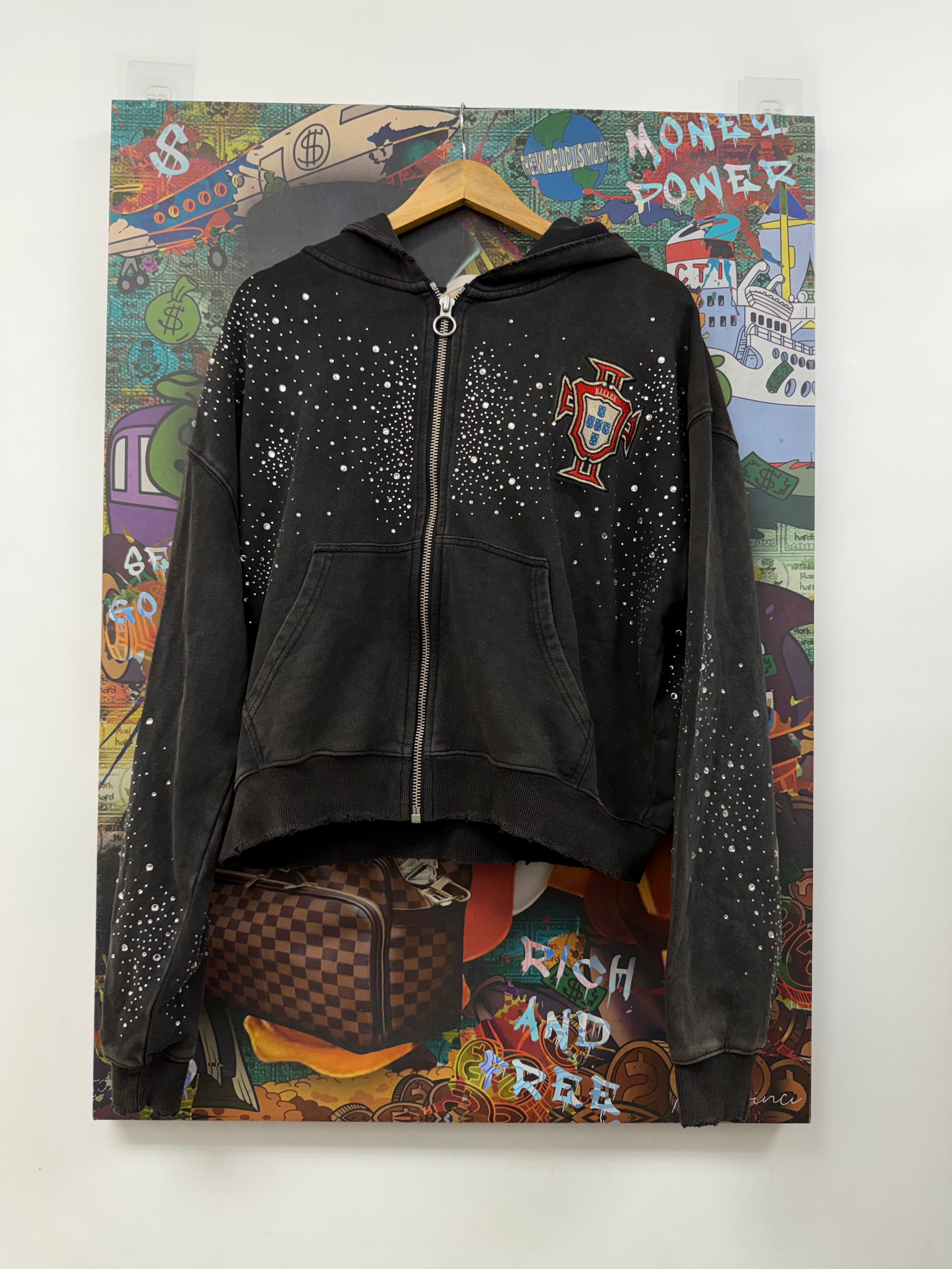 Vale Black Cluster Zip Up