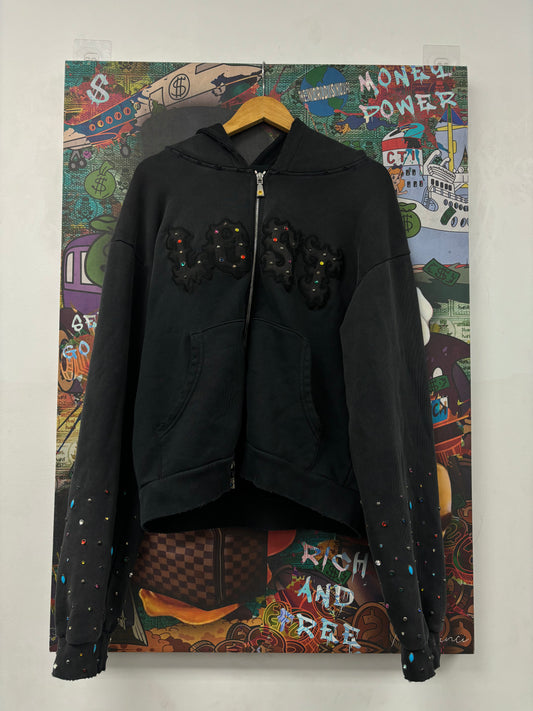 LOST Intricacy Patch Zip Up Used Small