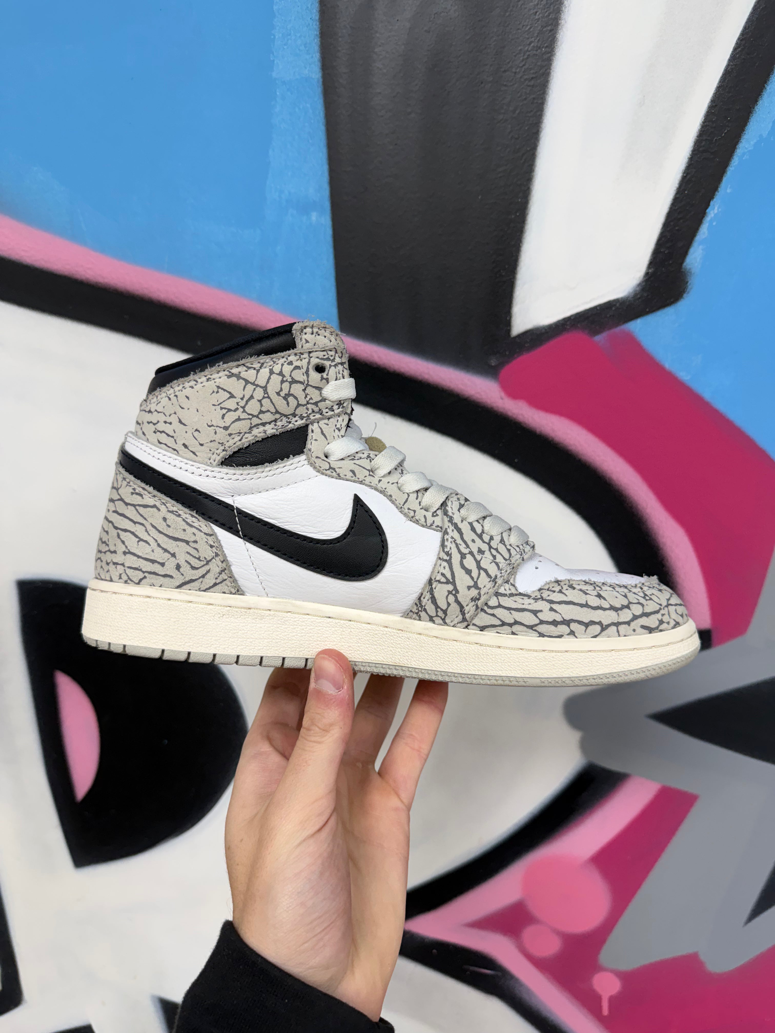 Jordan 1 High White Cement Sneakers