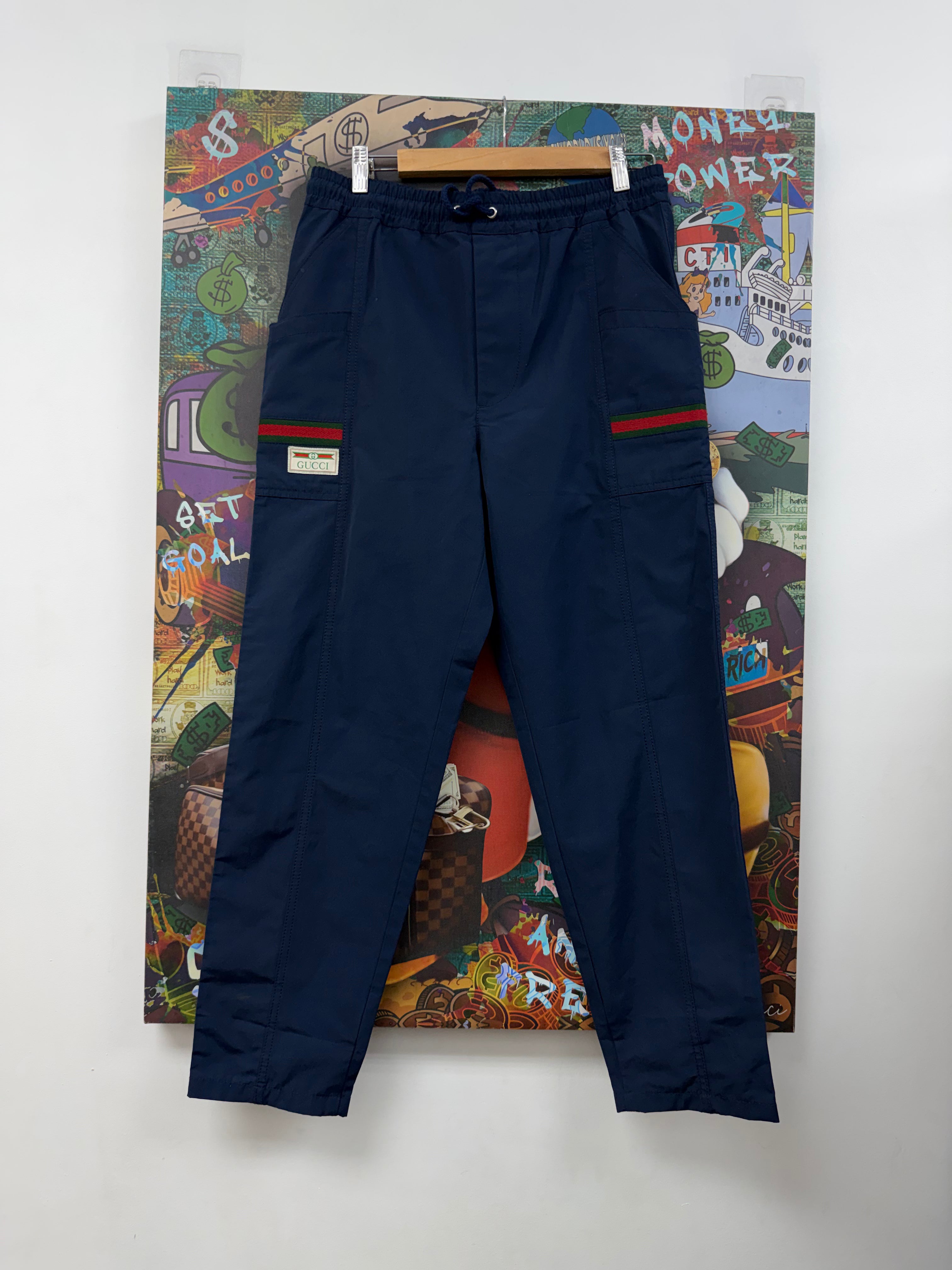 Gucci Navy Stripe Jogger Pants