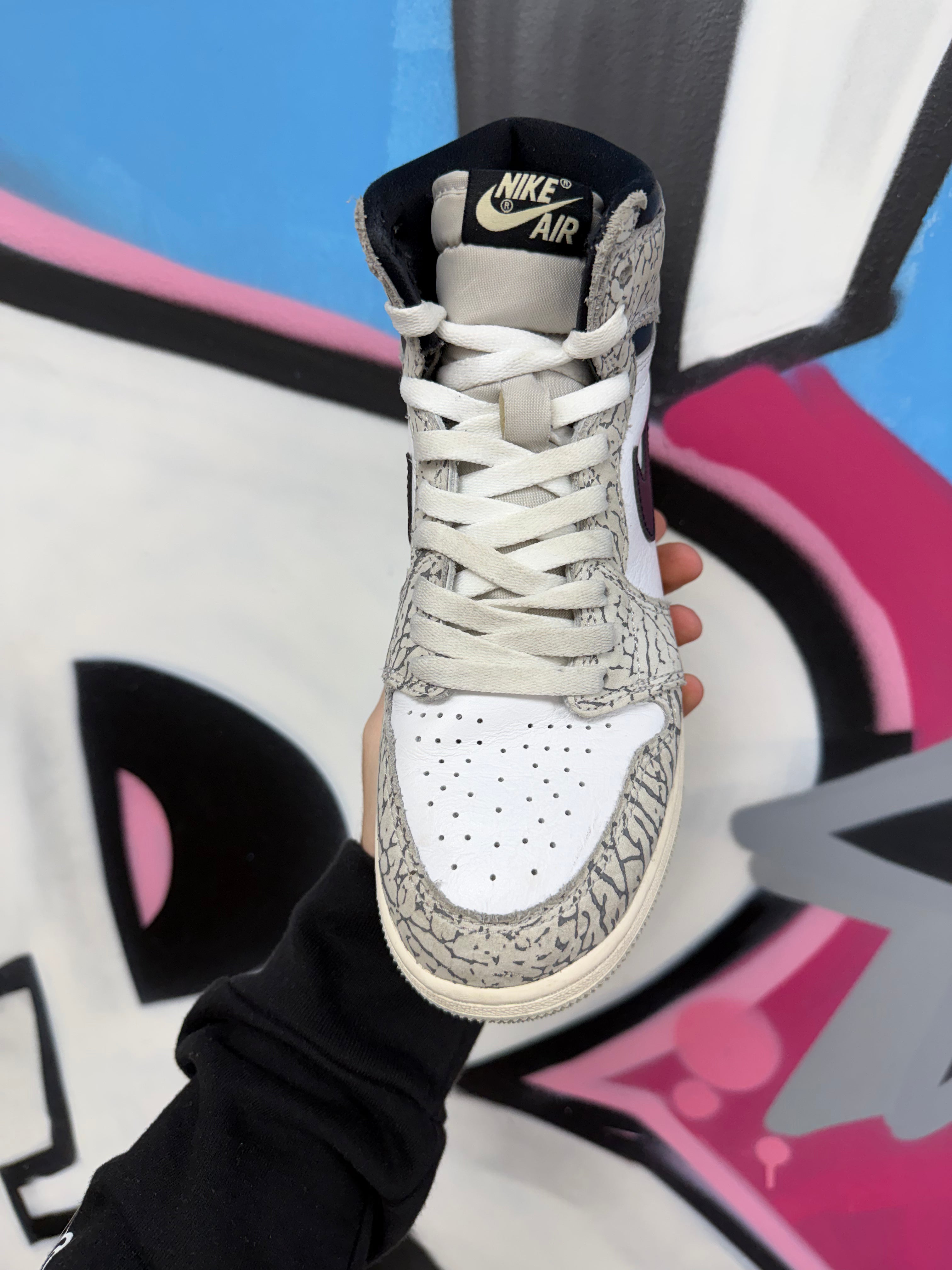 Jordan 1 High White Cement Sneakers
