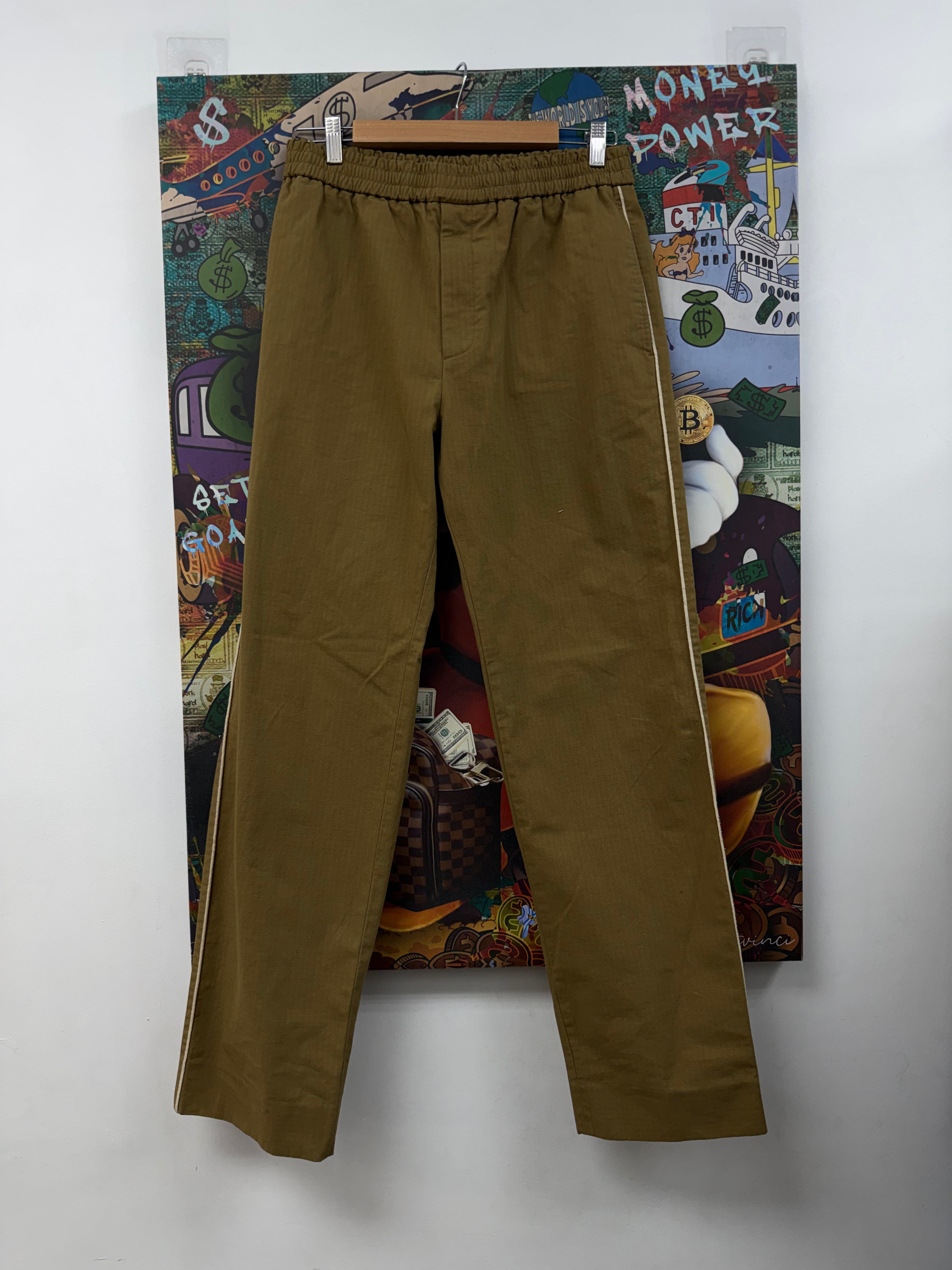 Gucci Tan Cream Grid Jogger Pants