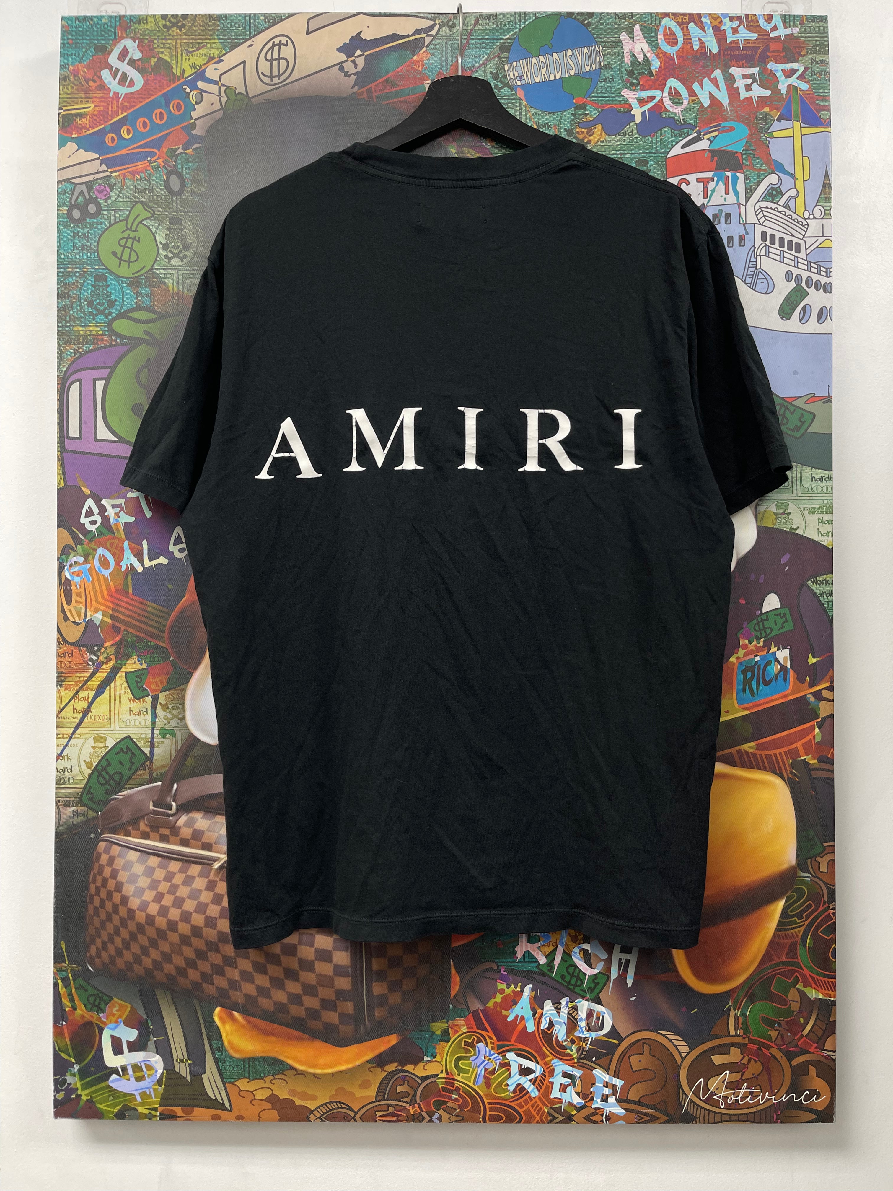 Amiri Black White Ma Logo Tee