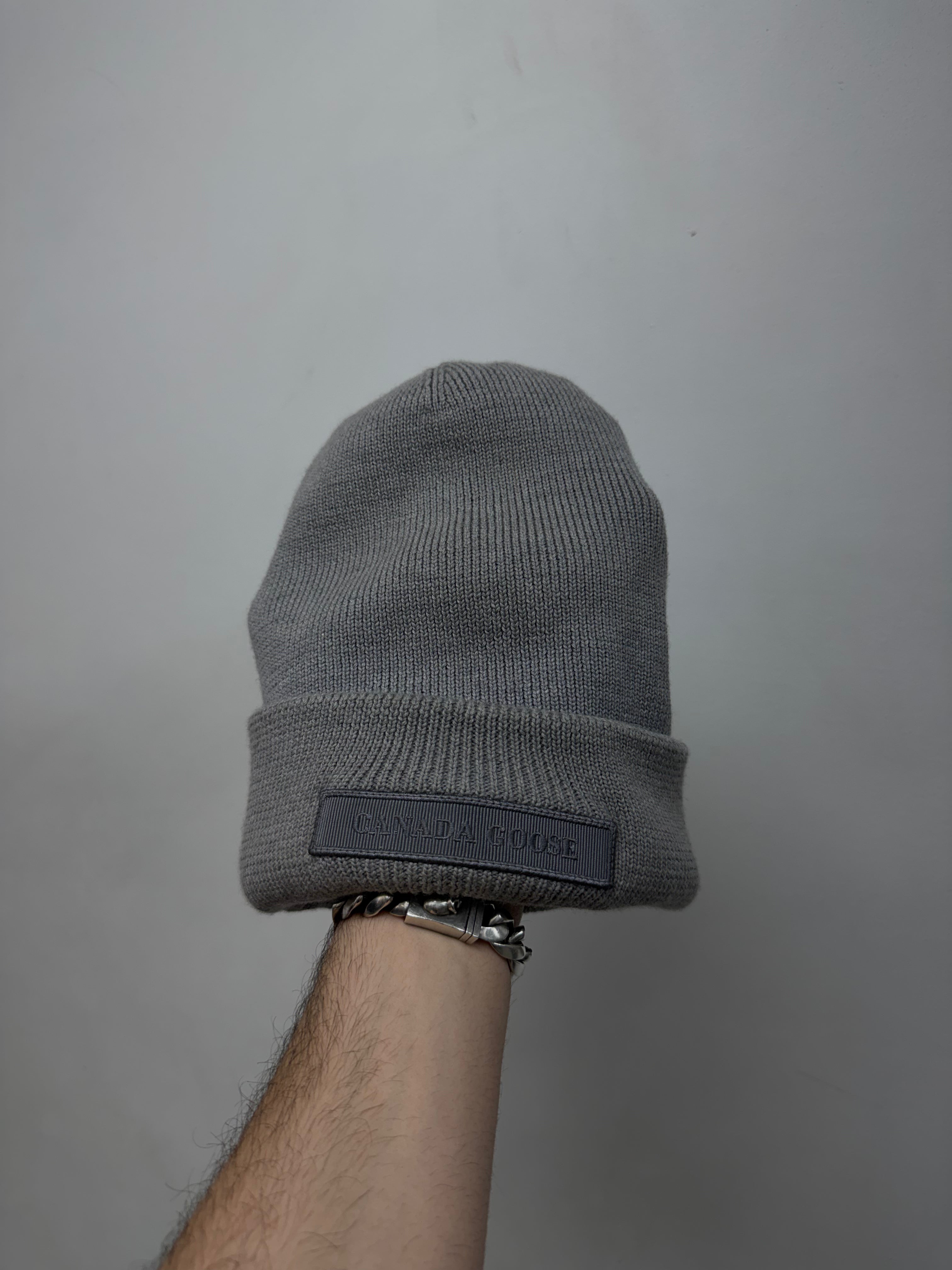 Canada Goose Grey Logo Beanie