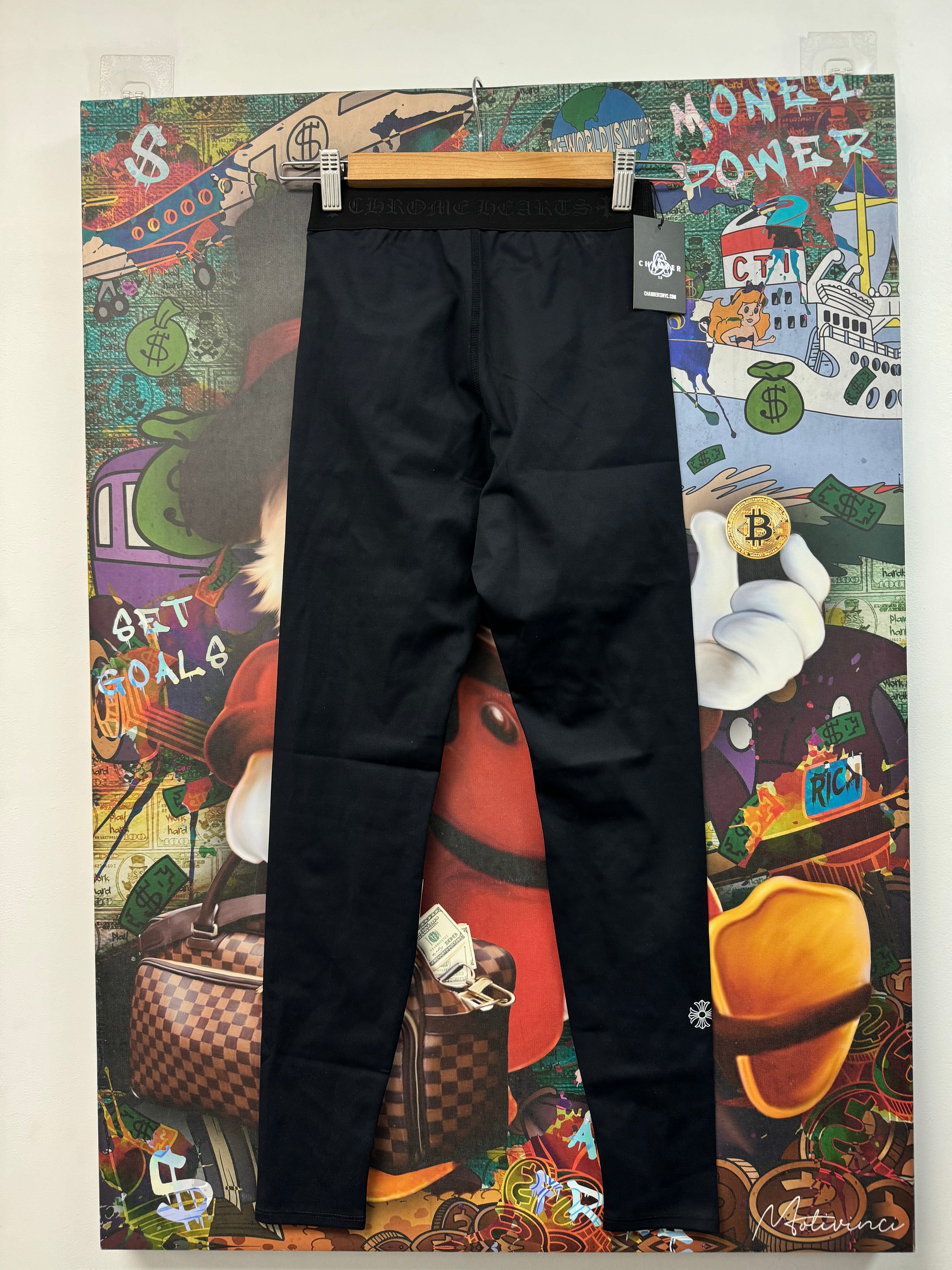 Chrome Hearts Black Side Eye Leggings