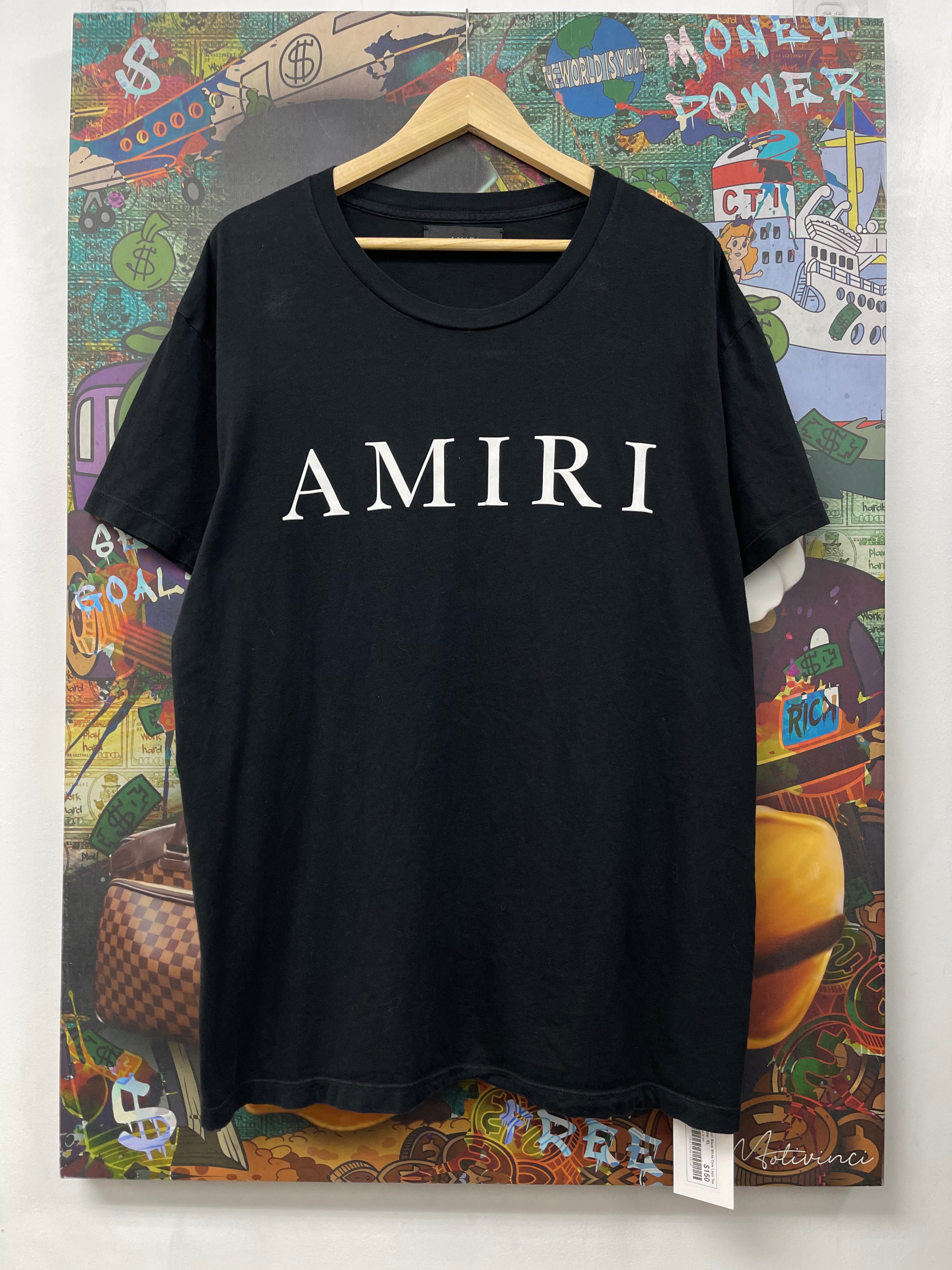 Amiri Black White Core Logo Tee