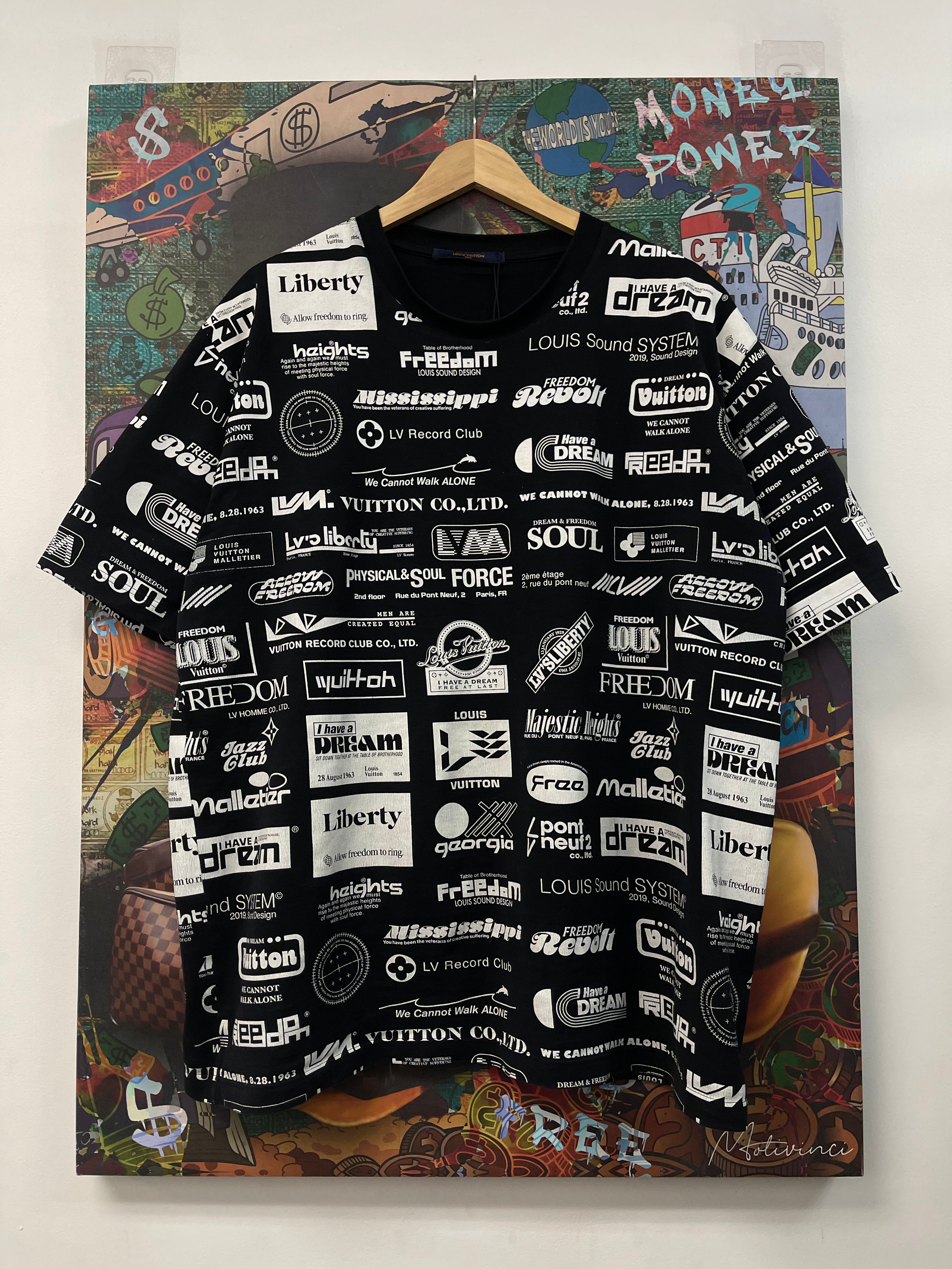 Louis Vuitton Black White All Over Tee