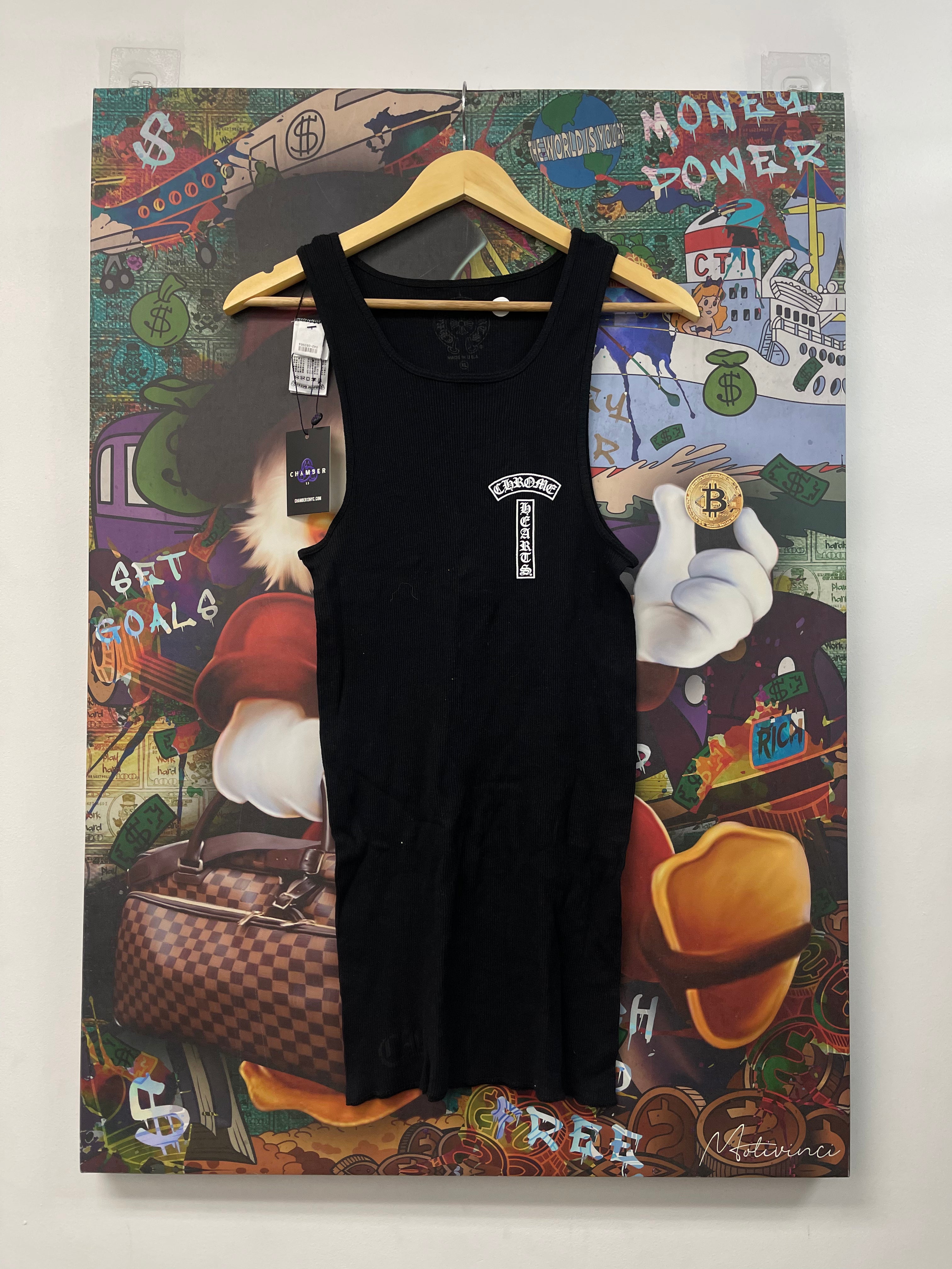 Chrome Hearts Black Large Cross Tank Top