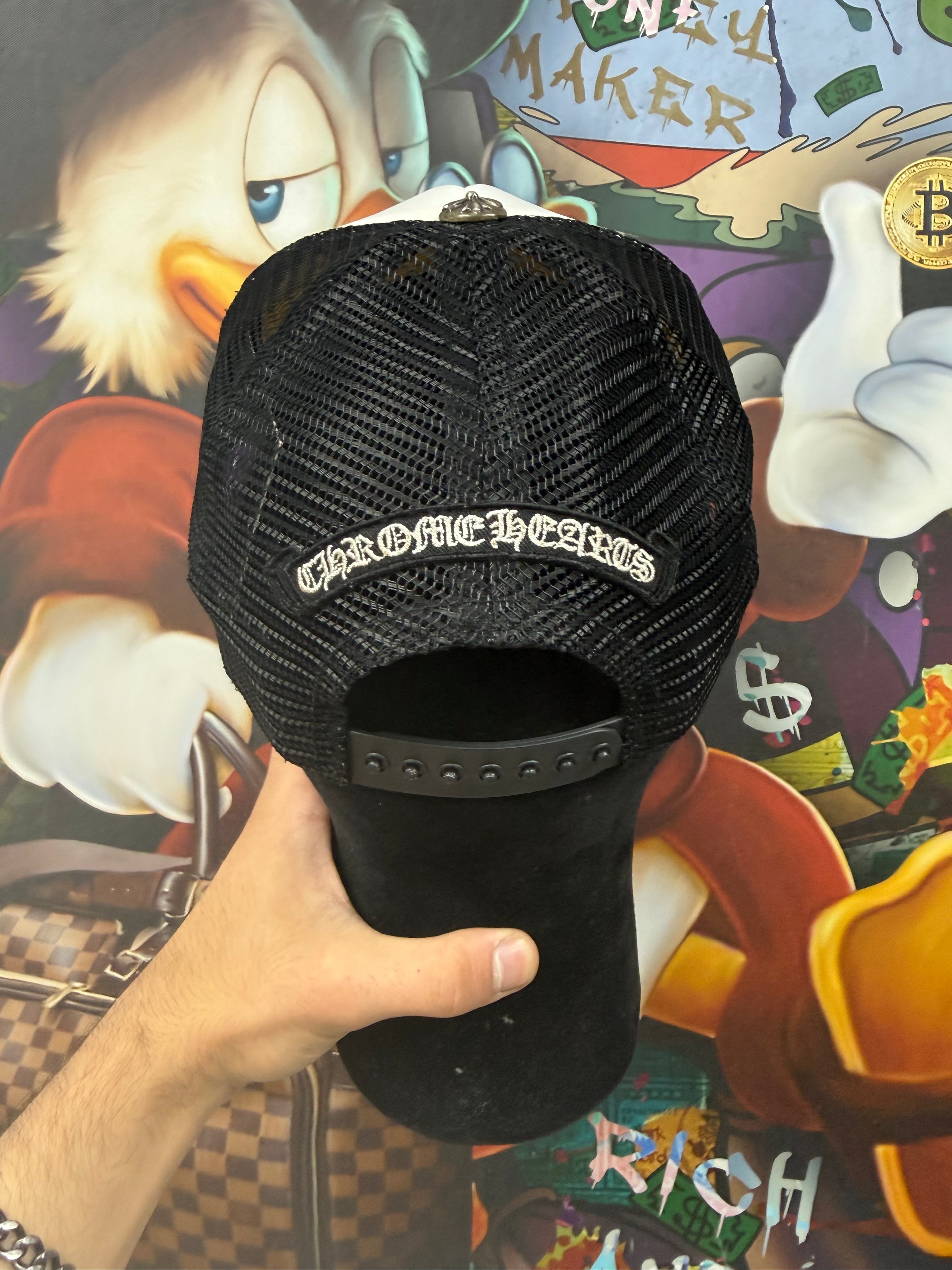 Chrome Hearts White Multi Cross Trucker Hat