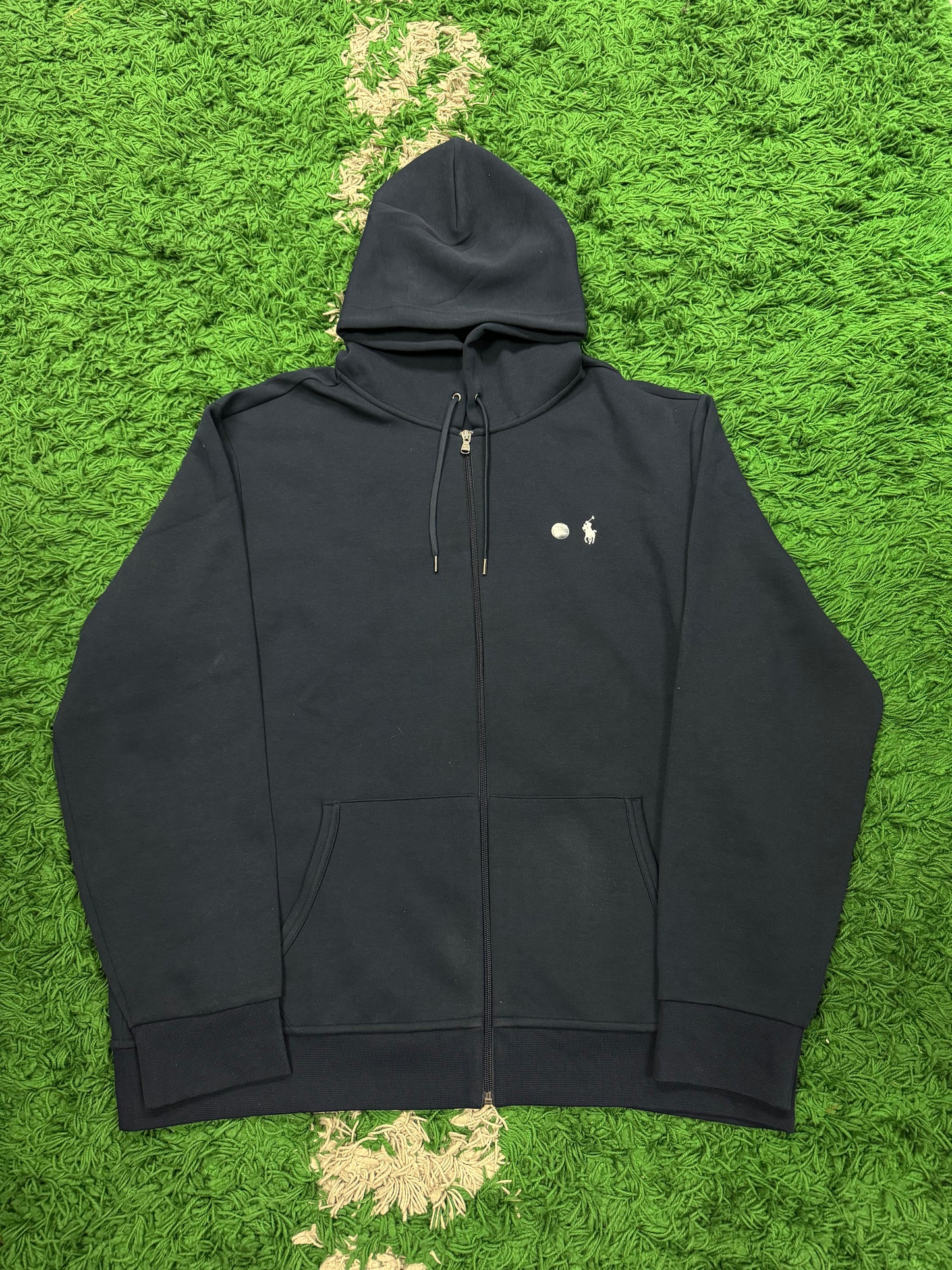 Polo Zip Up Navy White New XXL With Tags