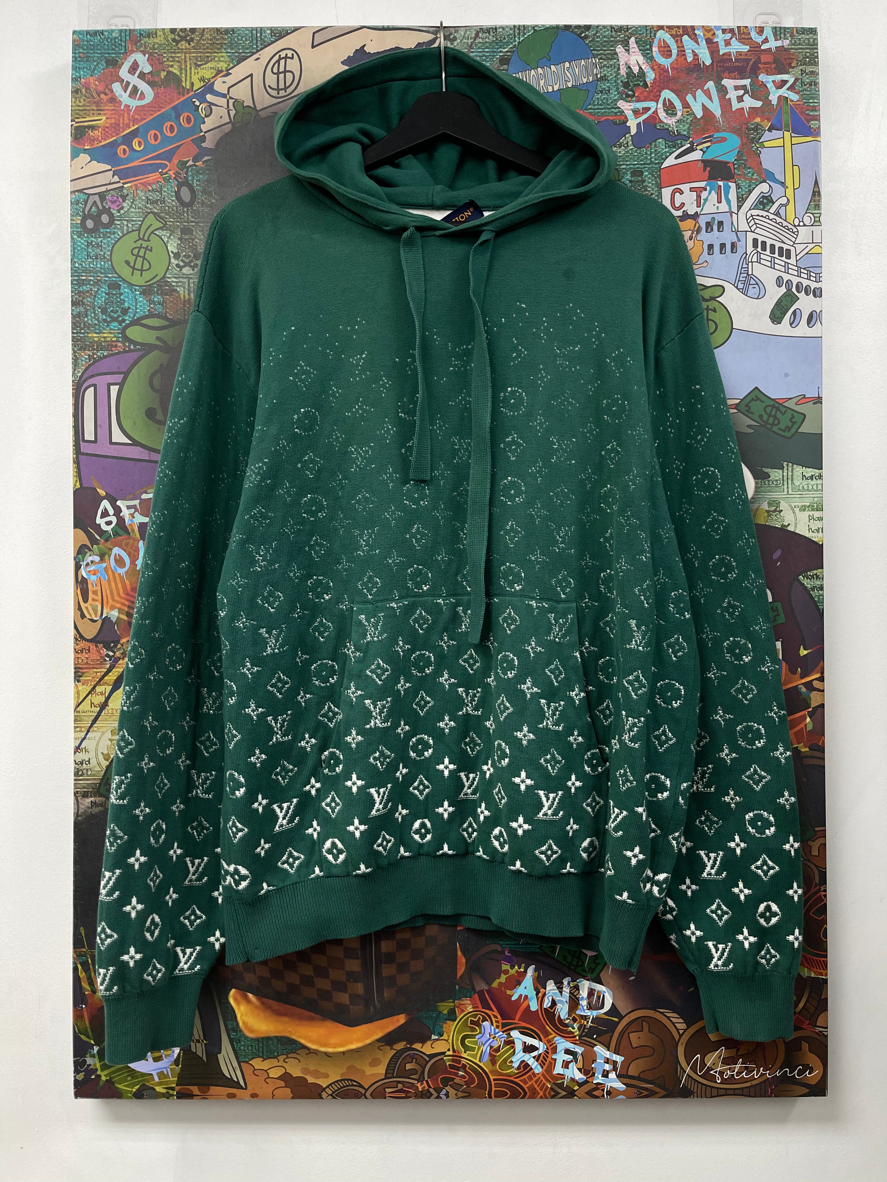 Louis Vuitton Green Monogram Eclipse Hoodie