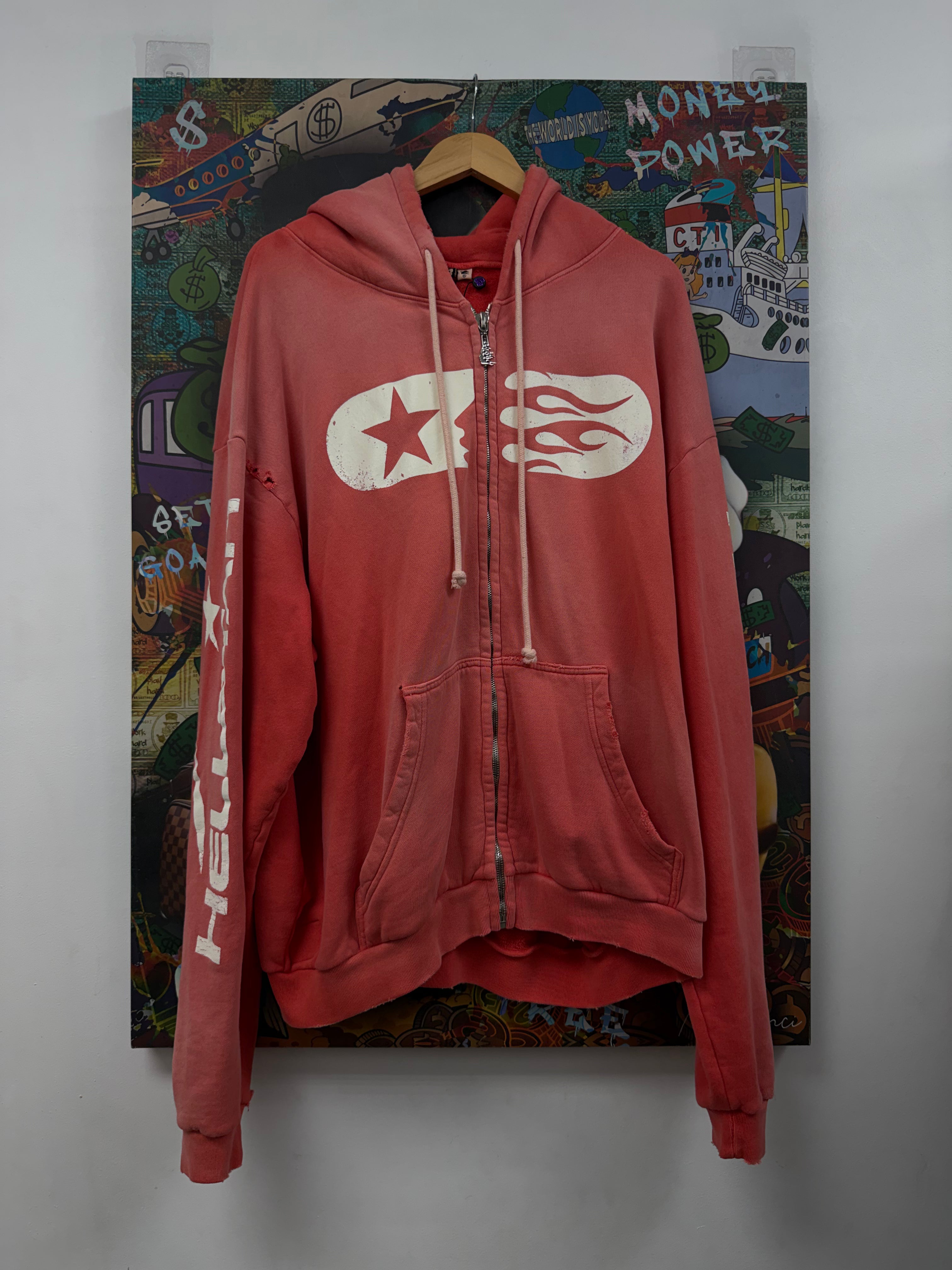 Hellstar Red Distressed Zip Up