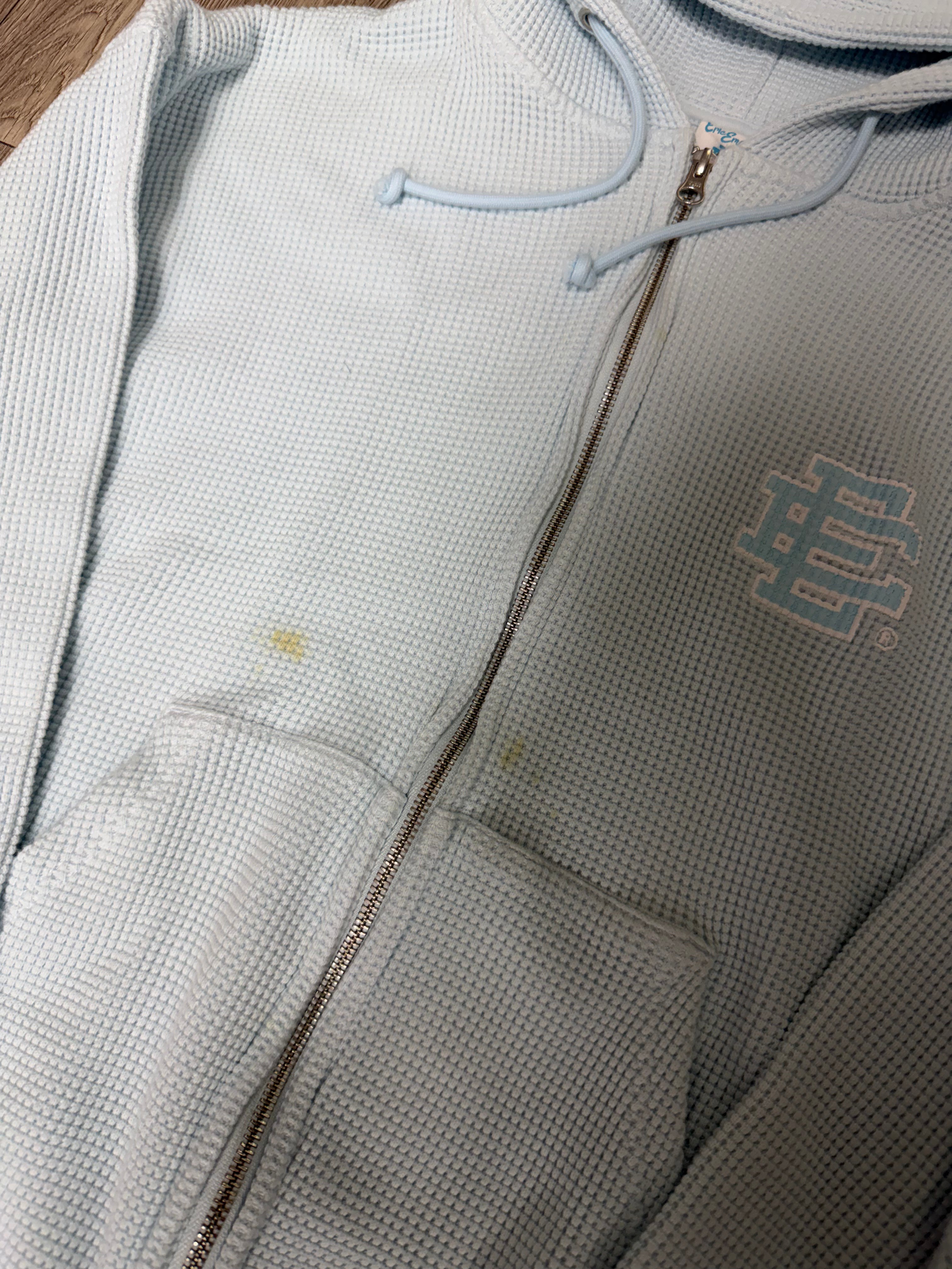 Eric Emanuel Baby Blue Wafflle Zip Up Sweatsuit