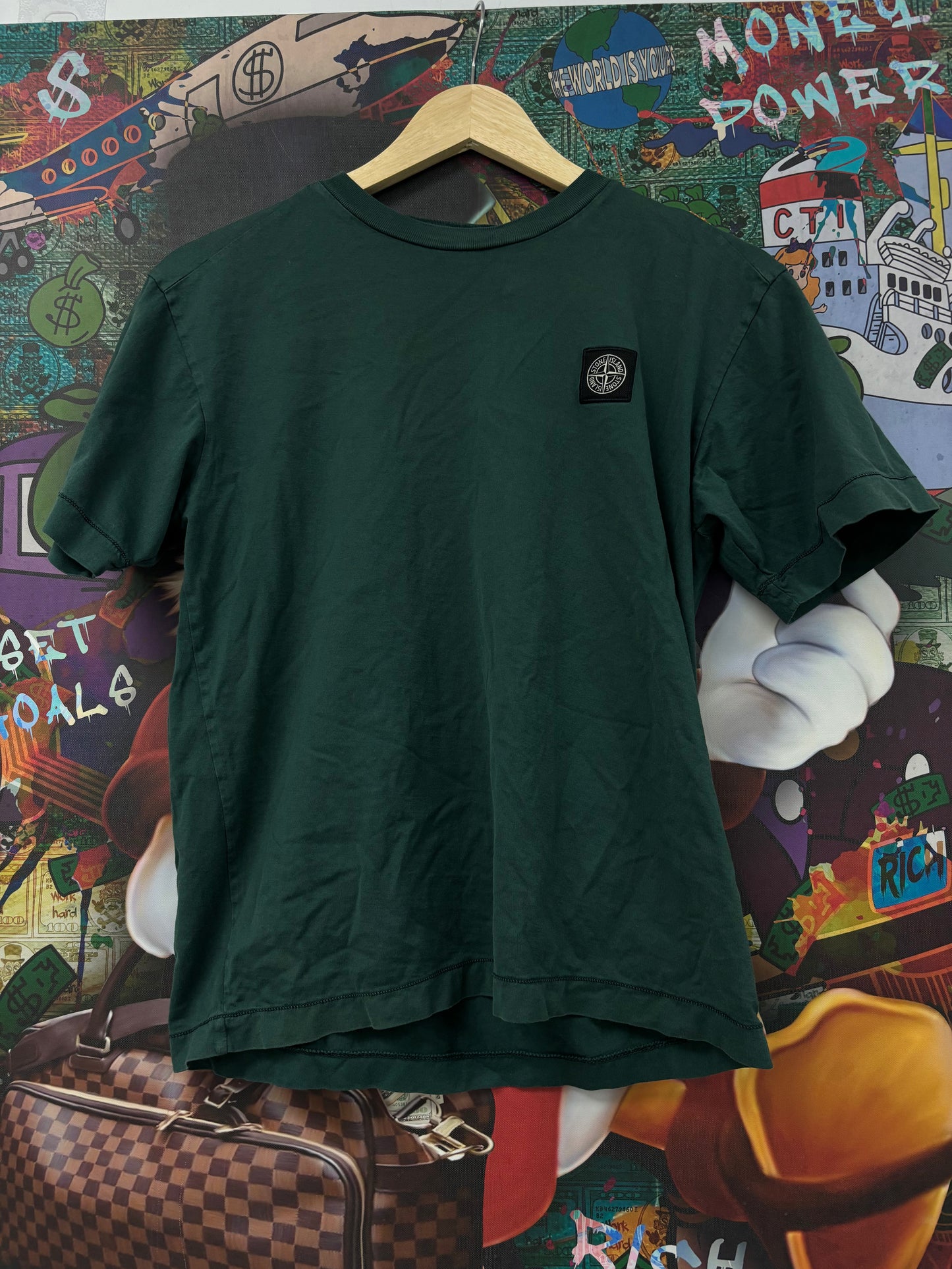 Stone Island green Tee Used Small N/A