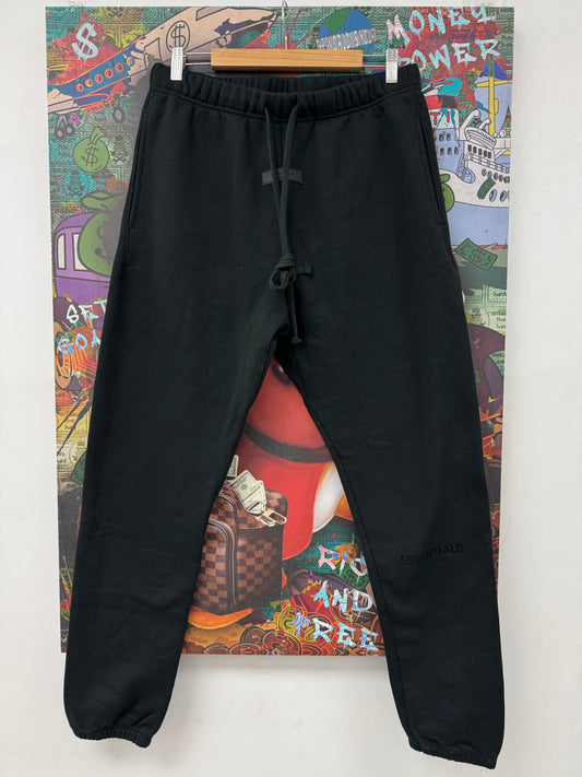 Essentials Jet Black Sweats Used Large N/A