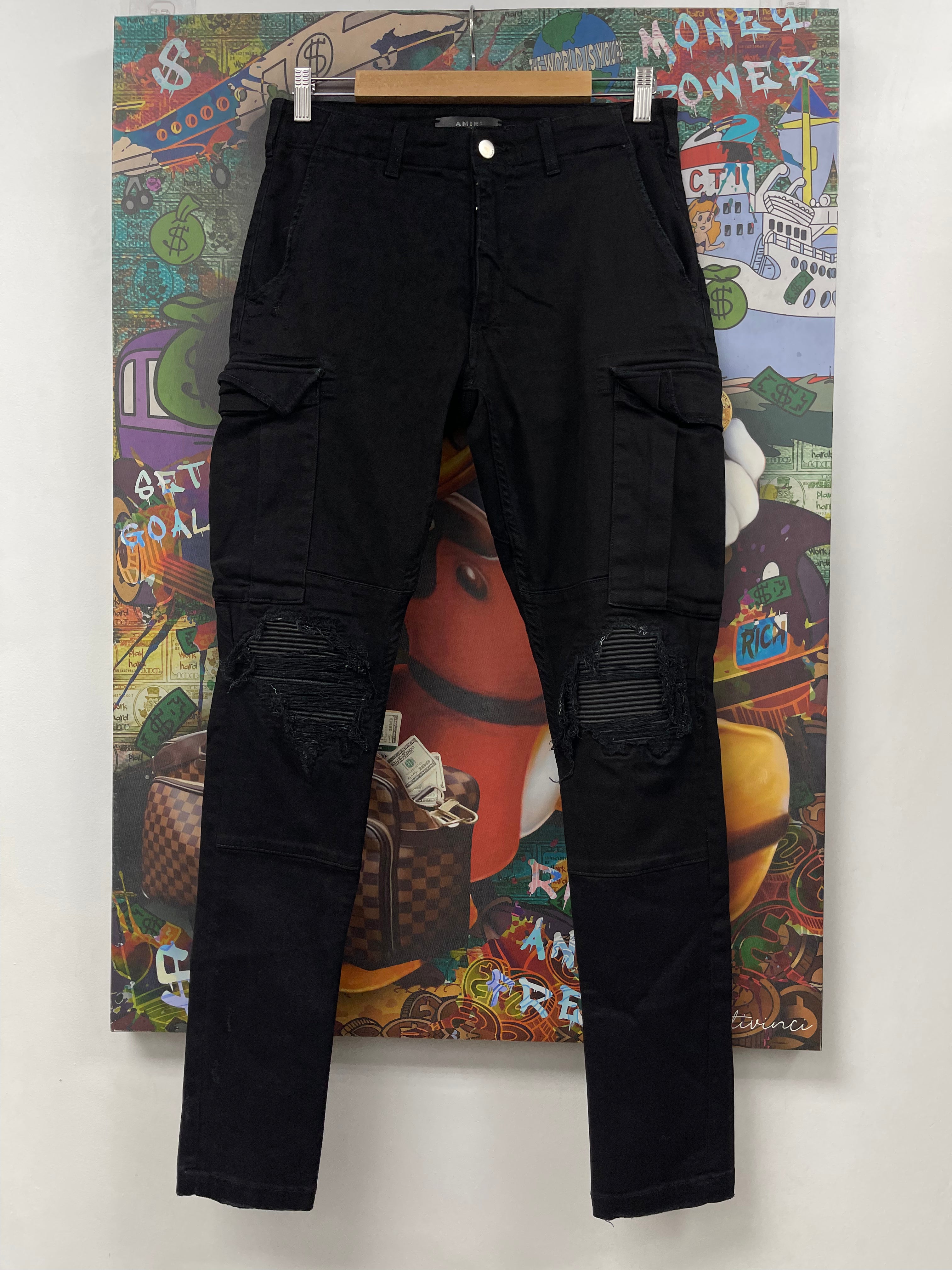Amiri Black MX1 Cargo Jeans