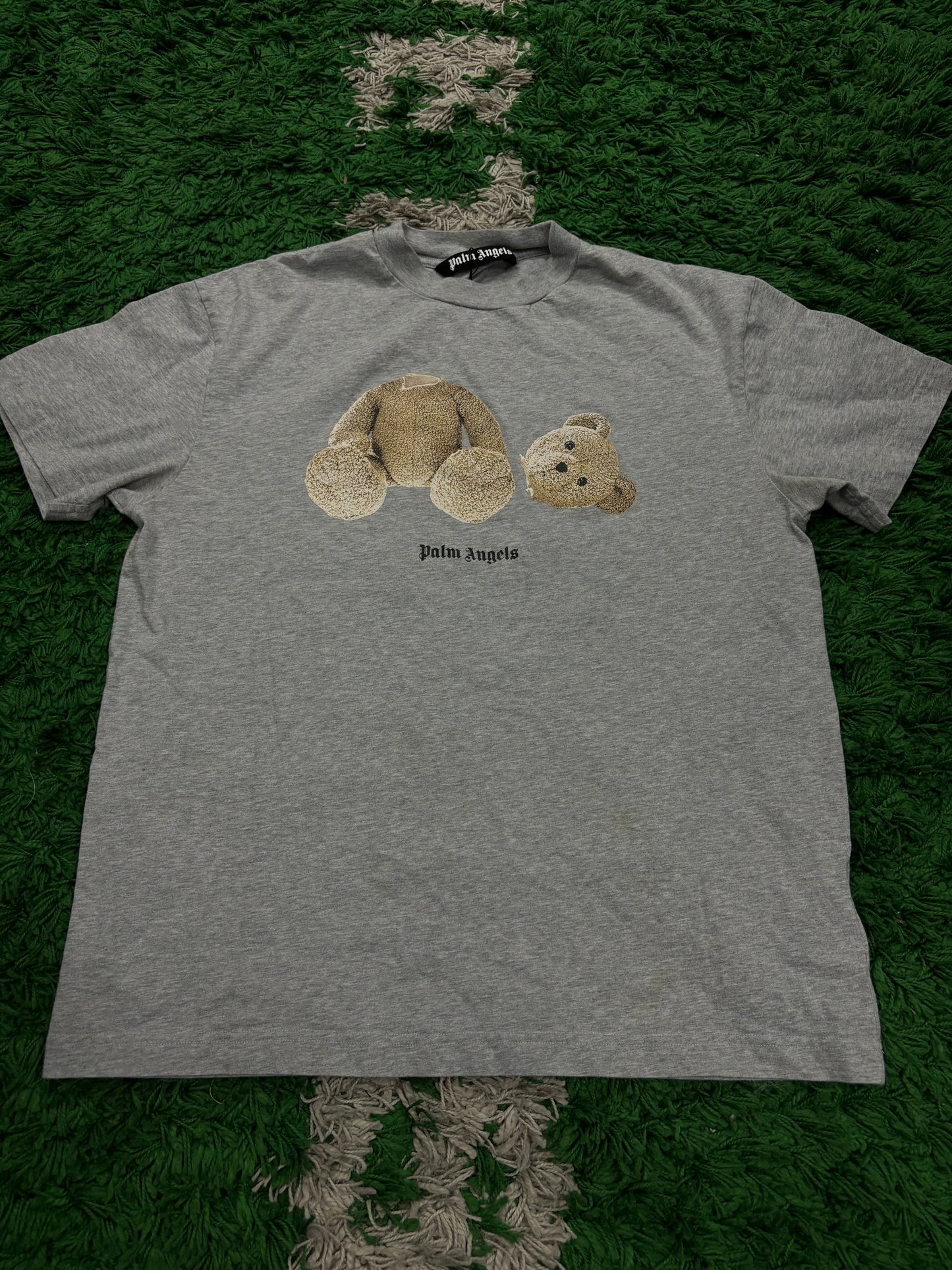 Palm Angels Grey Teddy Bear Tee Used XL N/A