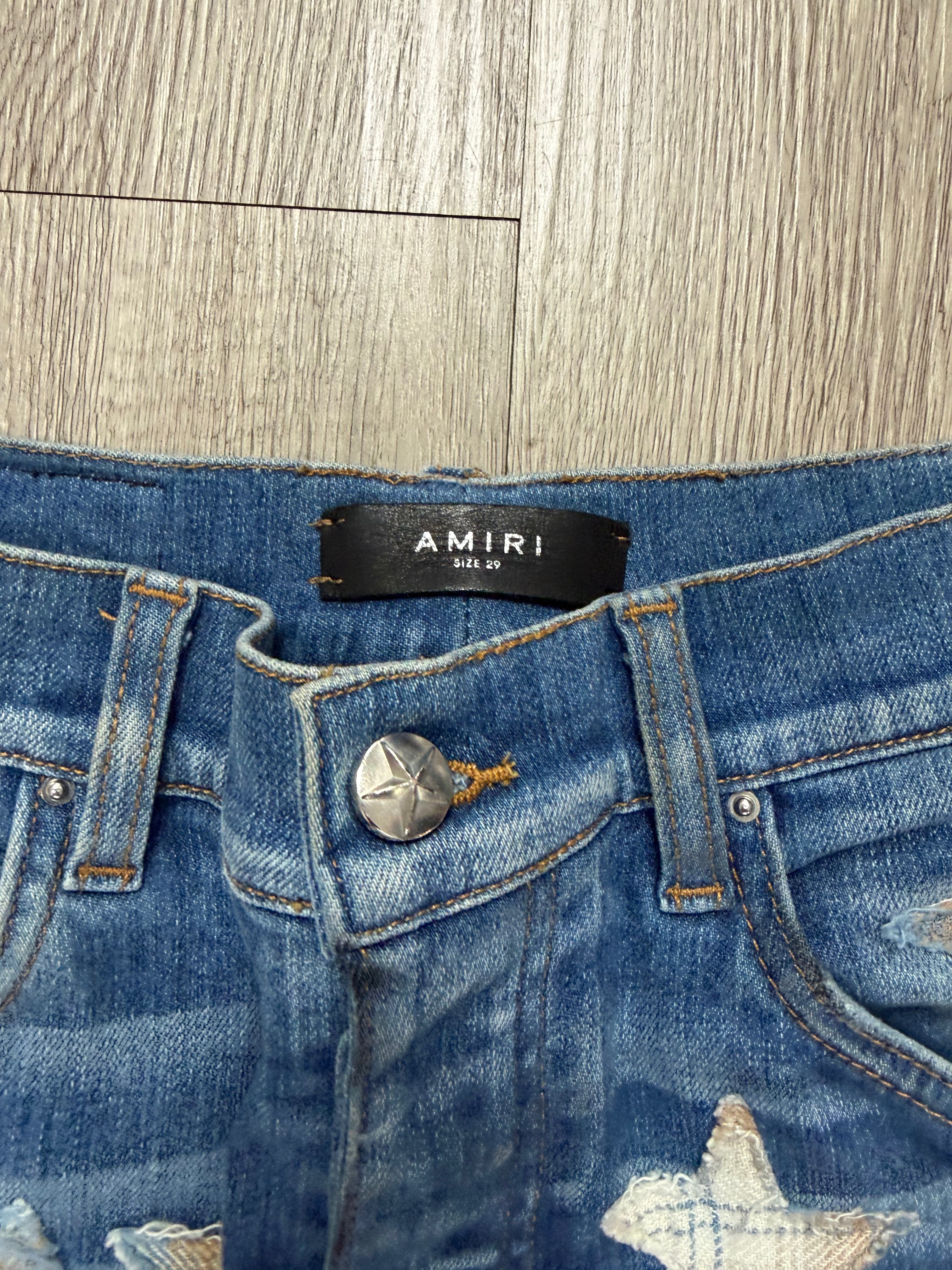 Amiri Chemist Denim Flannel Jeans