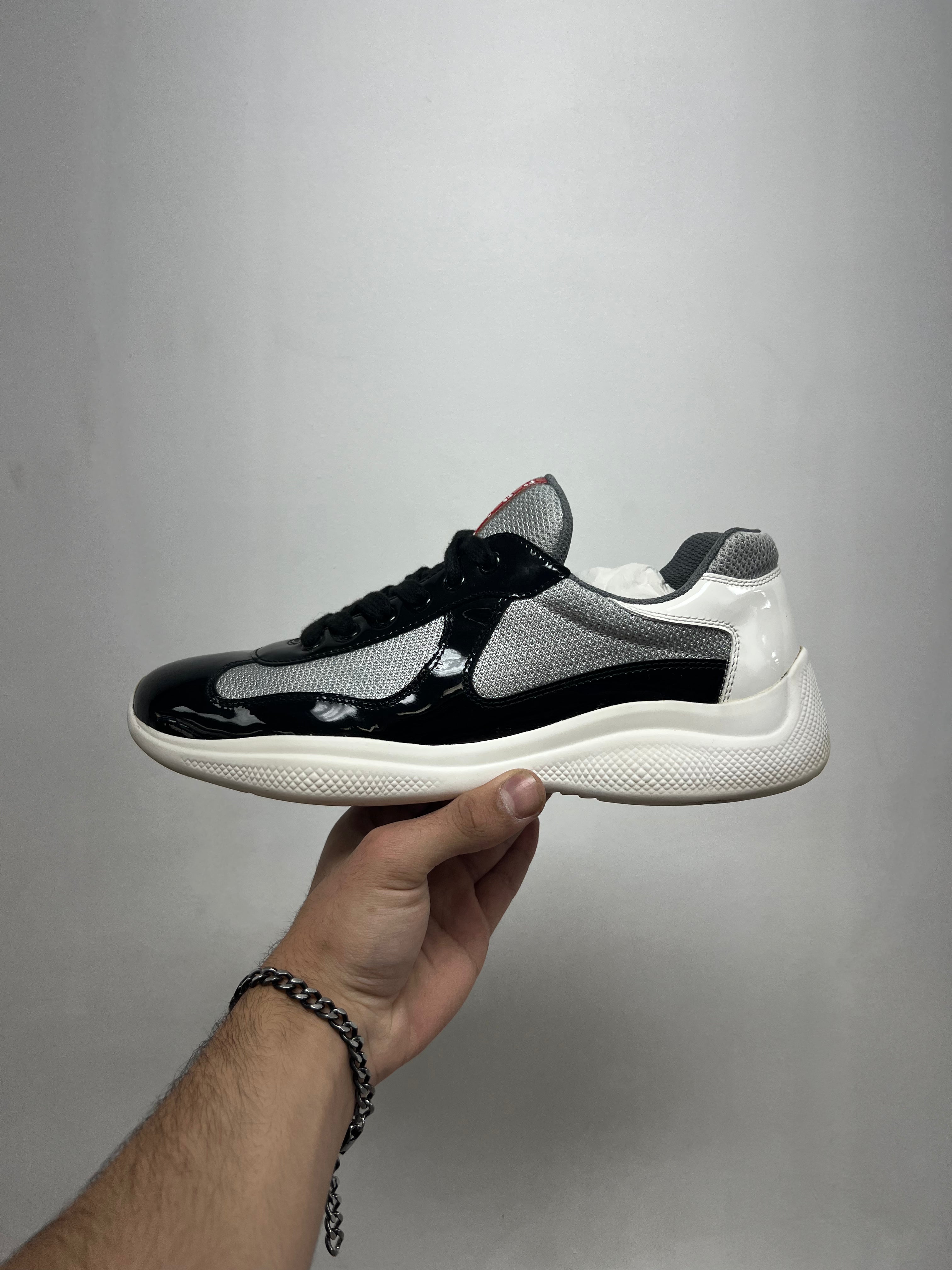 Prada Black White Cups Sneakers