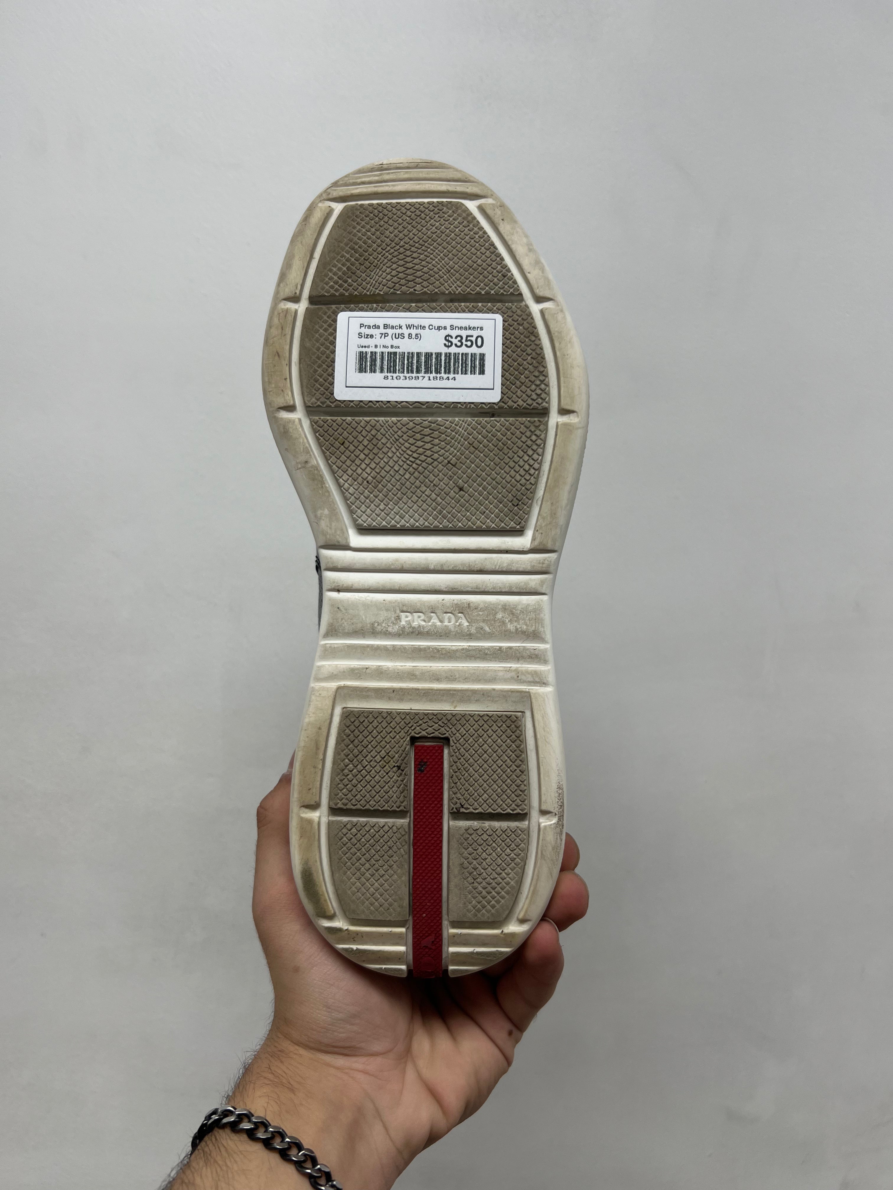 Prada Black White Cups Sneakers