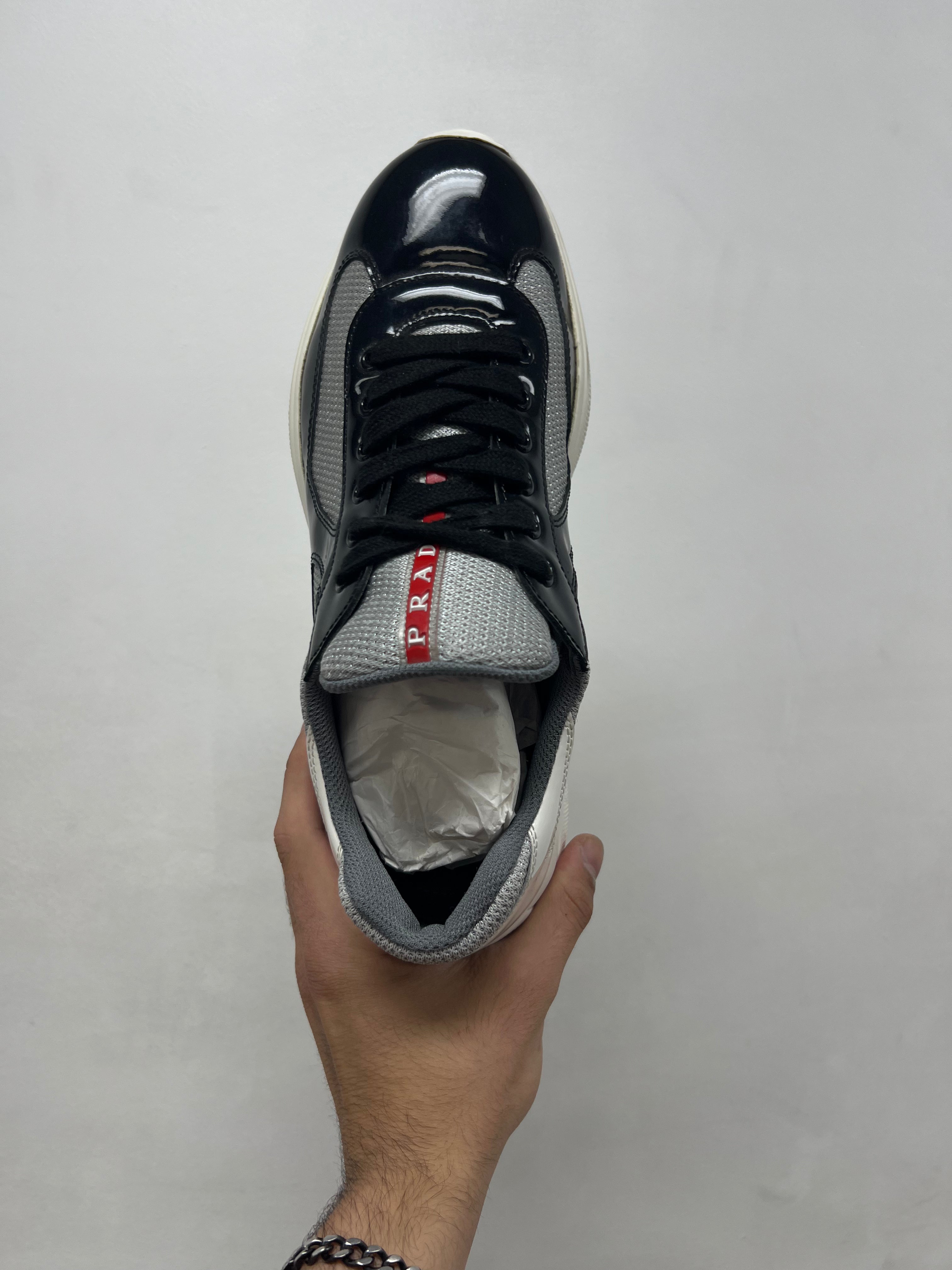 Prada Black White Cups Sneakers