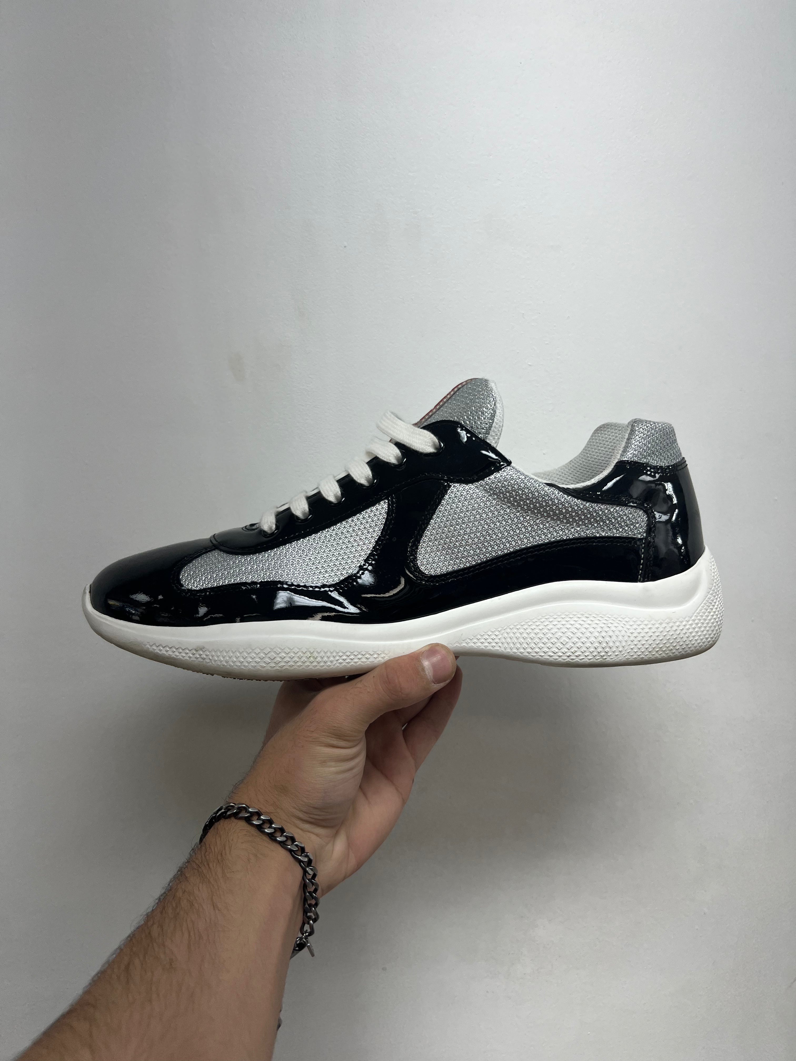 Prada Black White Cups Sneakers