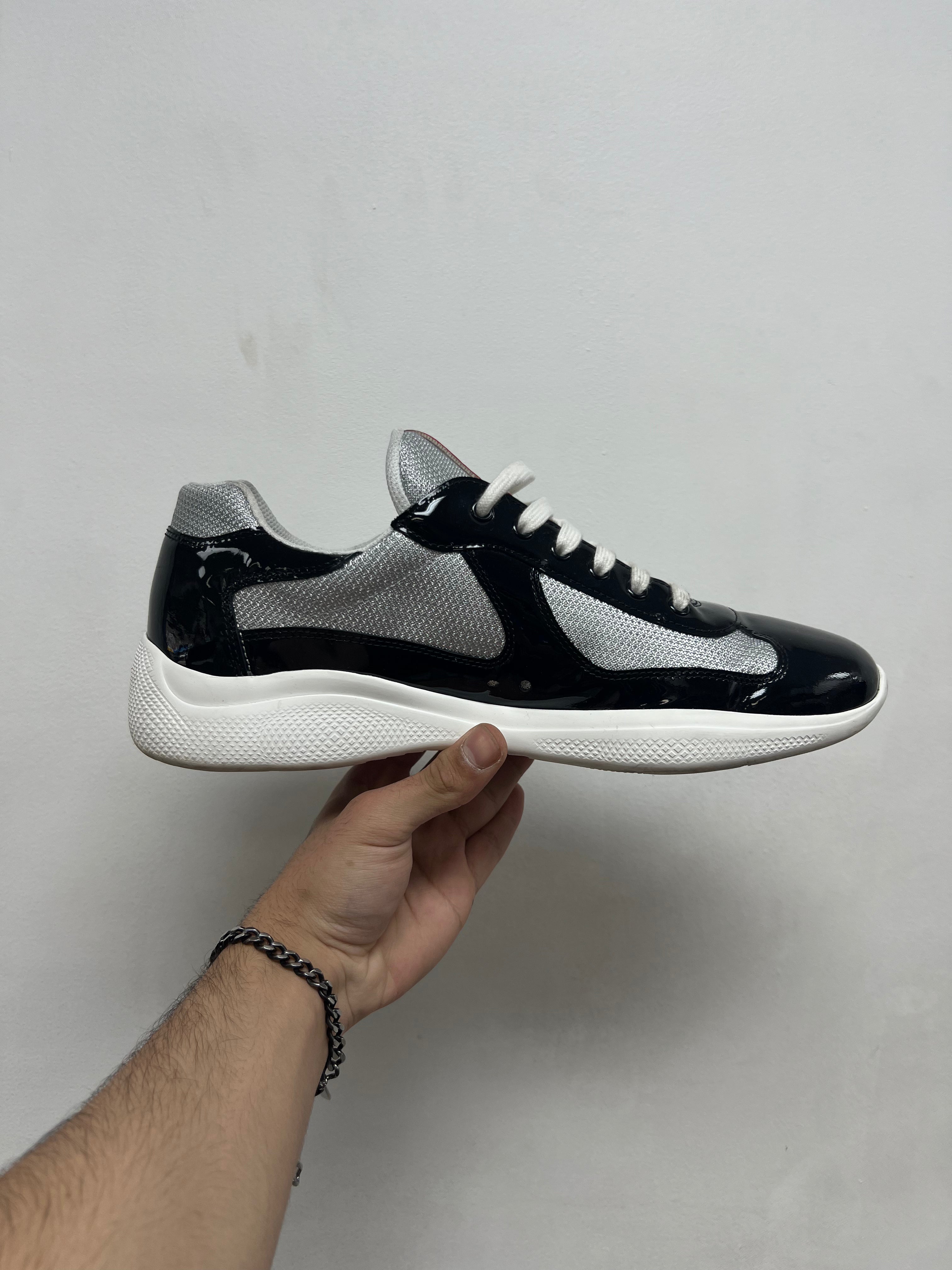 Prada Black White Cups Sneakers
