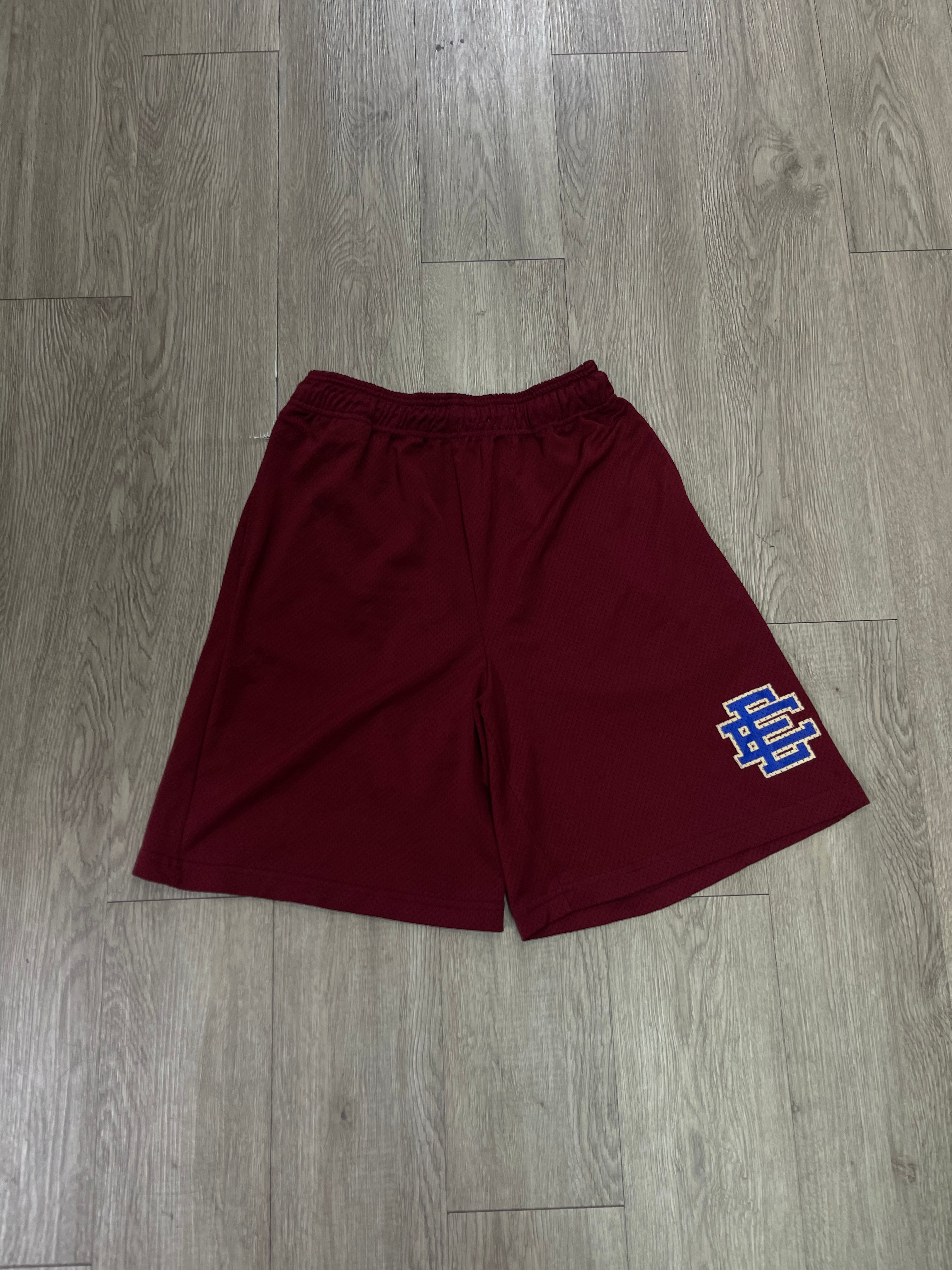 Eric Emanuel Maroon Blue Baggy Shorts