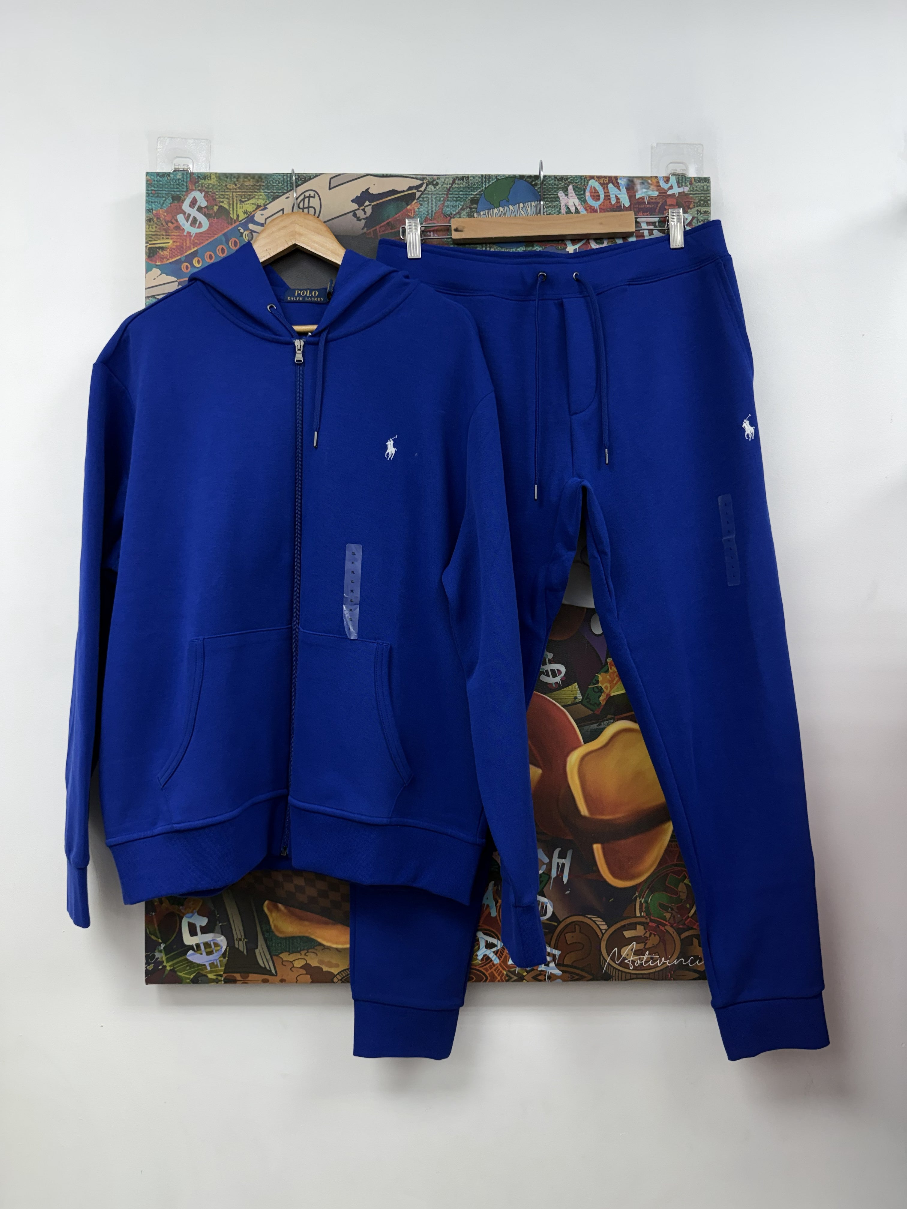 Polo "Tech" Royal Blue & White Sweatsuit