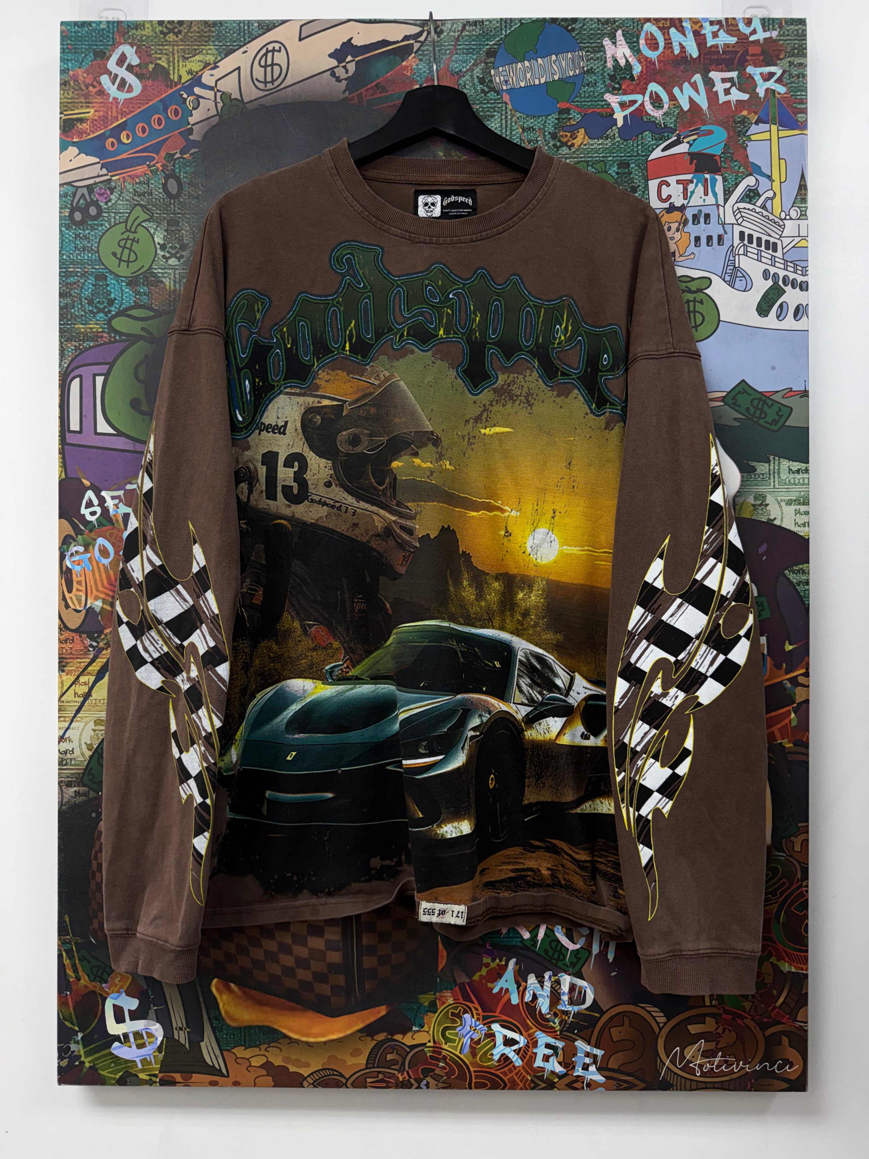 Godspeed Brown Sunset Drift Tee